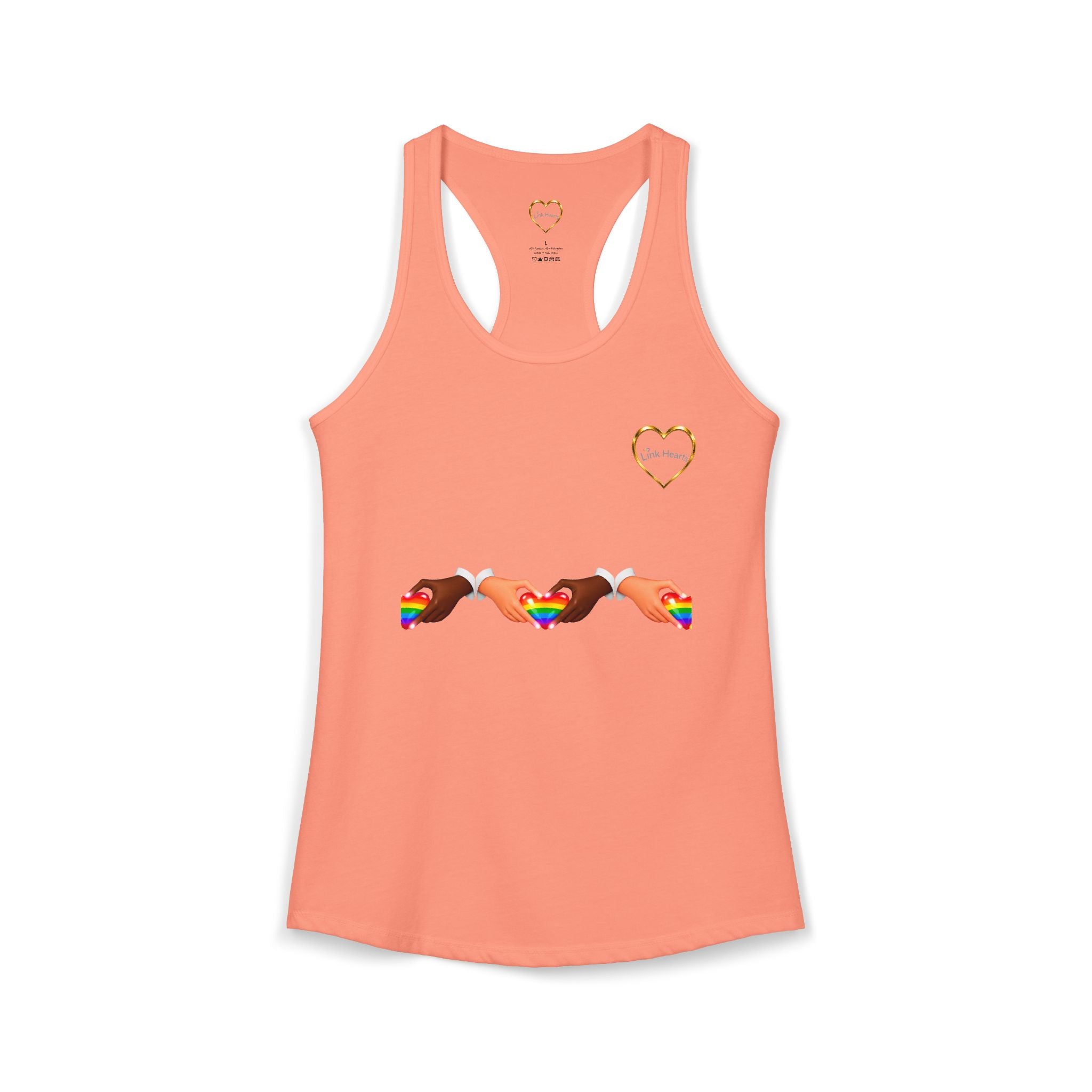 Link Hearts™ Women’s Ideal Racerback Tank – Wear Unity With Every Move.