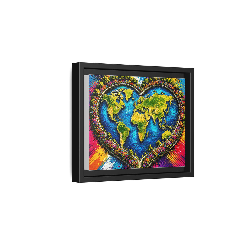 LinkHearts™ Framed Matte Canvas Wall Art — Multi‑Color