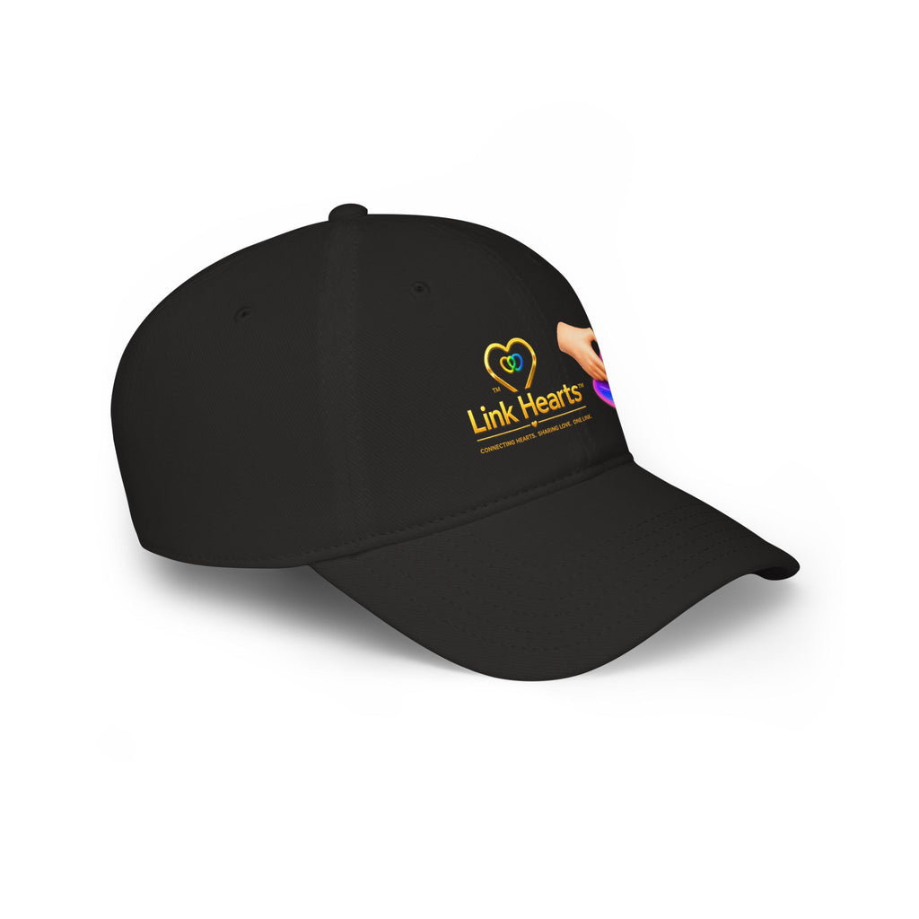 Link Hearts Rainbow Heart Embroidered Couples Baseball Cap — Charity Donation Hat