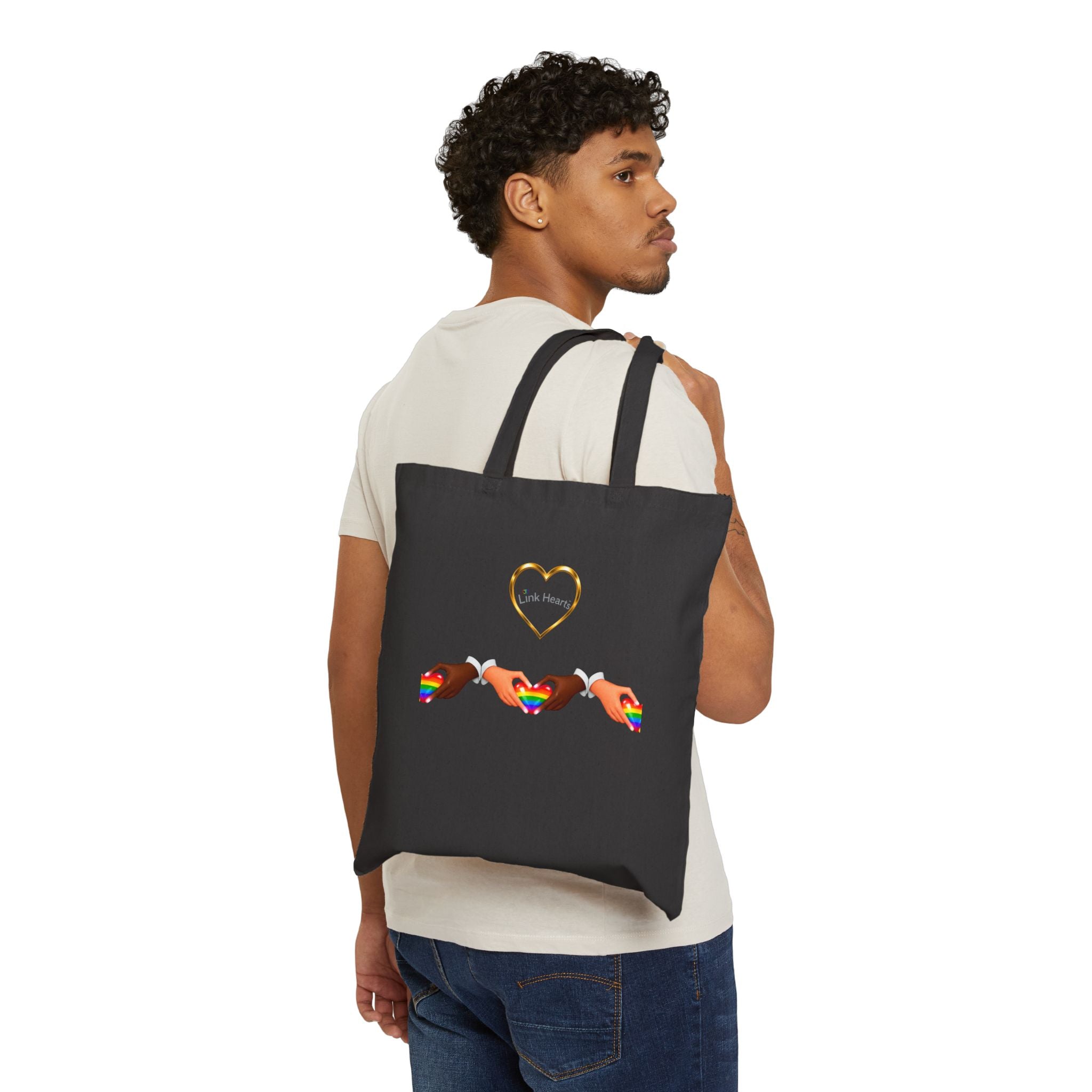Link Hearts™ - Cotton Canvas Tote Bag