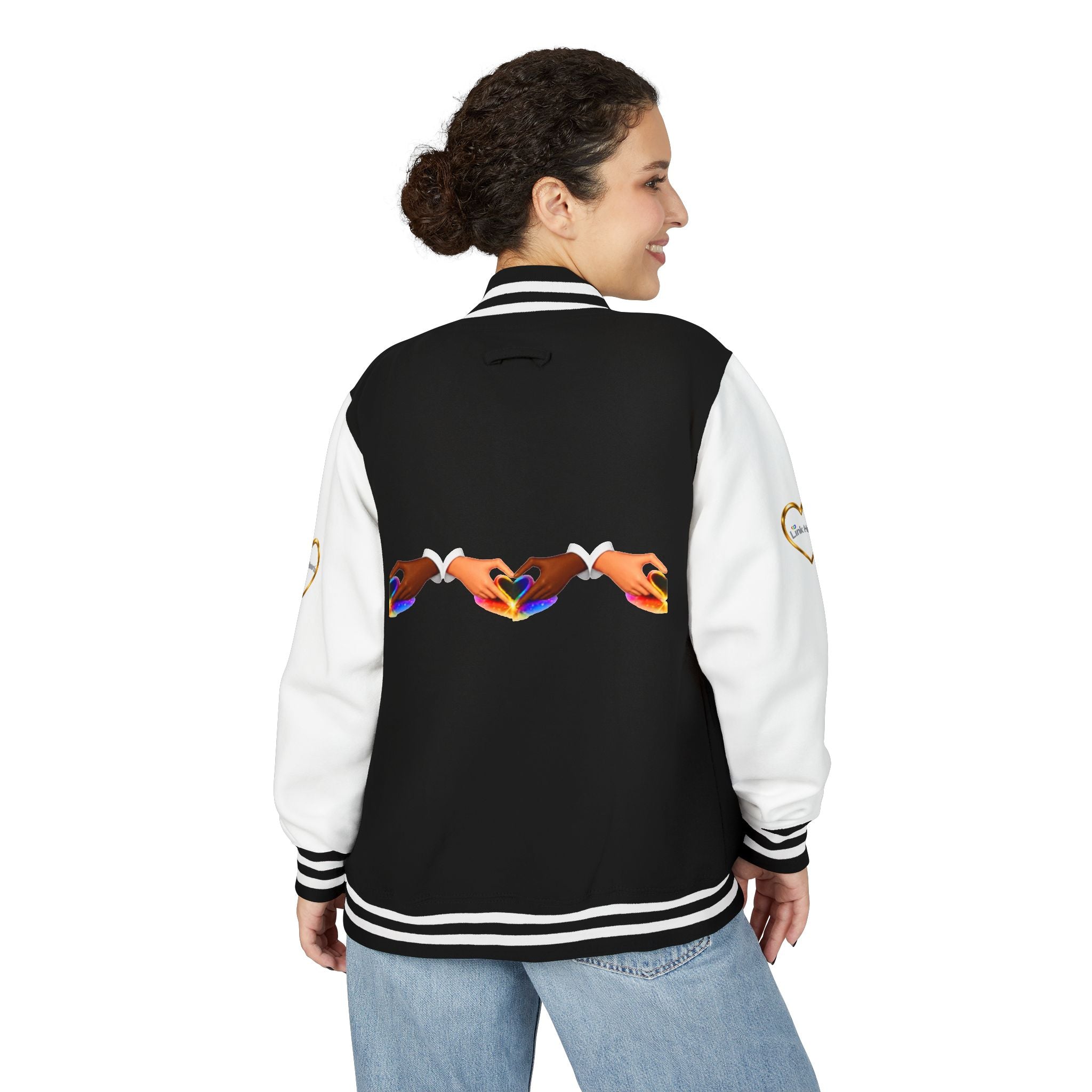 Link Hearts™ Premium Varsity Jacket – Wear the Movement.
