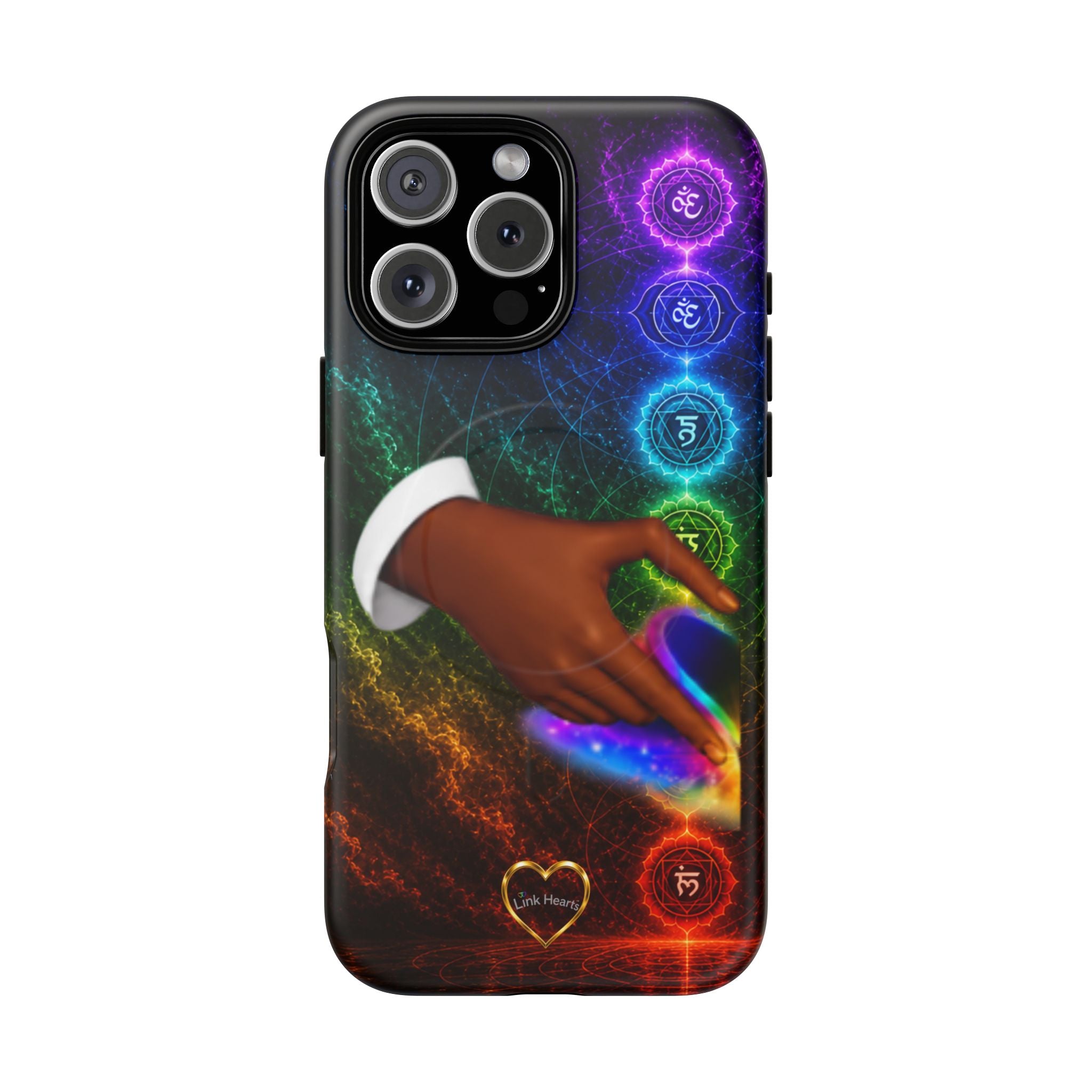 Link Hearts™ Cosmic Energy Phone Case - Chakra Healing Magnetic Phone Case