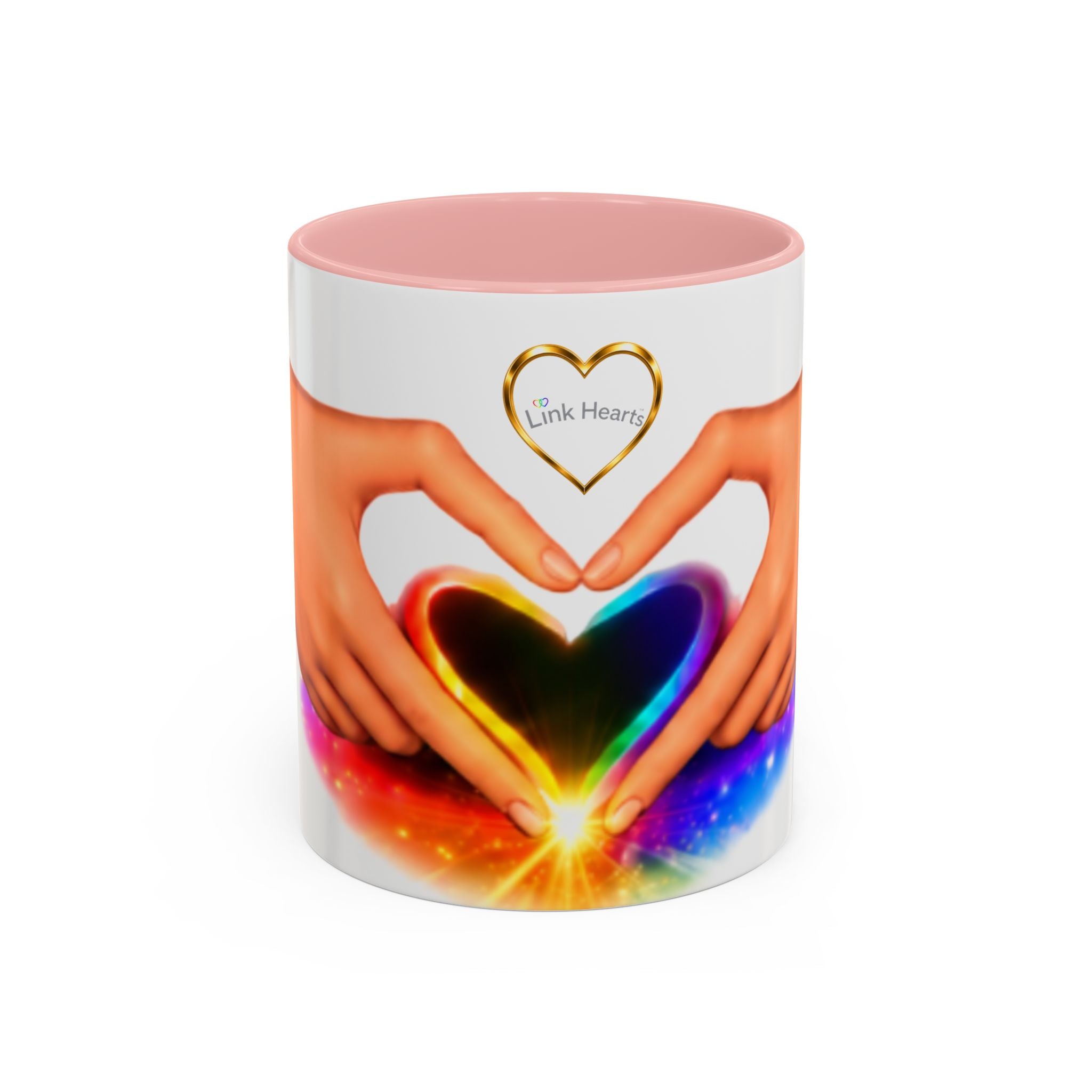 Link Hearts™ - Rainbow Heart Mug.