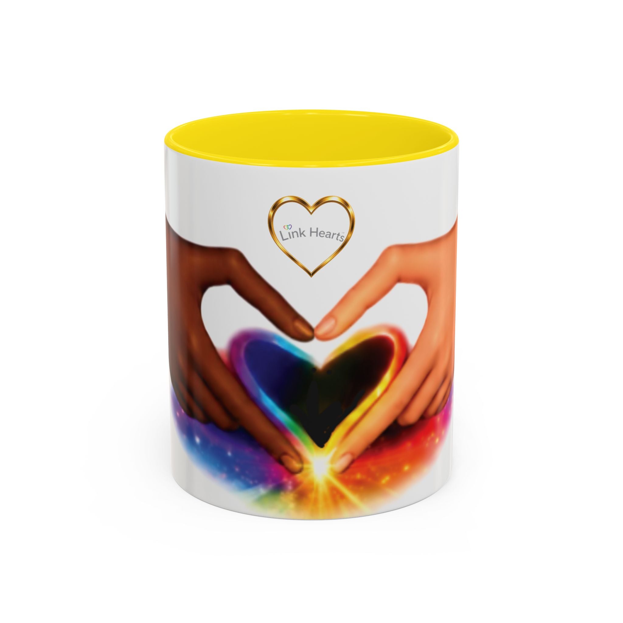 Link Hearts™ - Rainbow Unity Heart Mug.