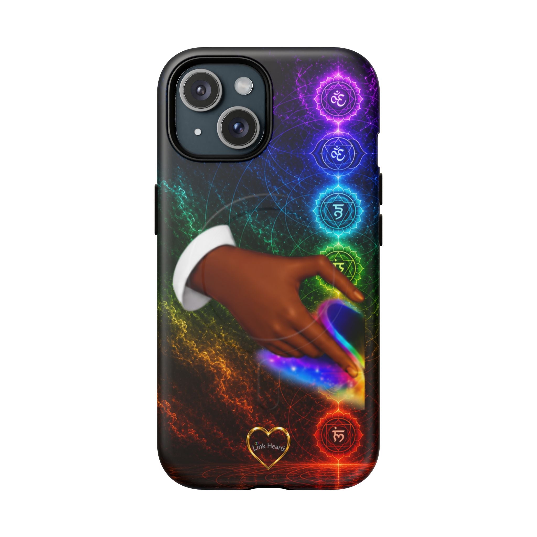 Link Hearts™ Cosmic Energy Phone Case - Chakra Healing Magnetic Phone Case