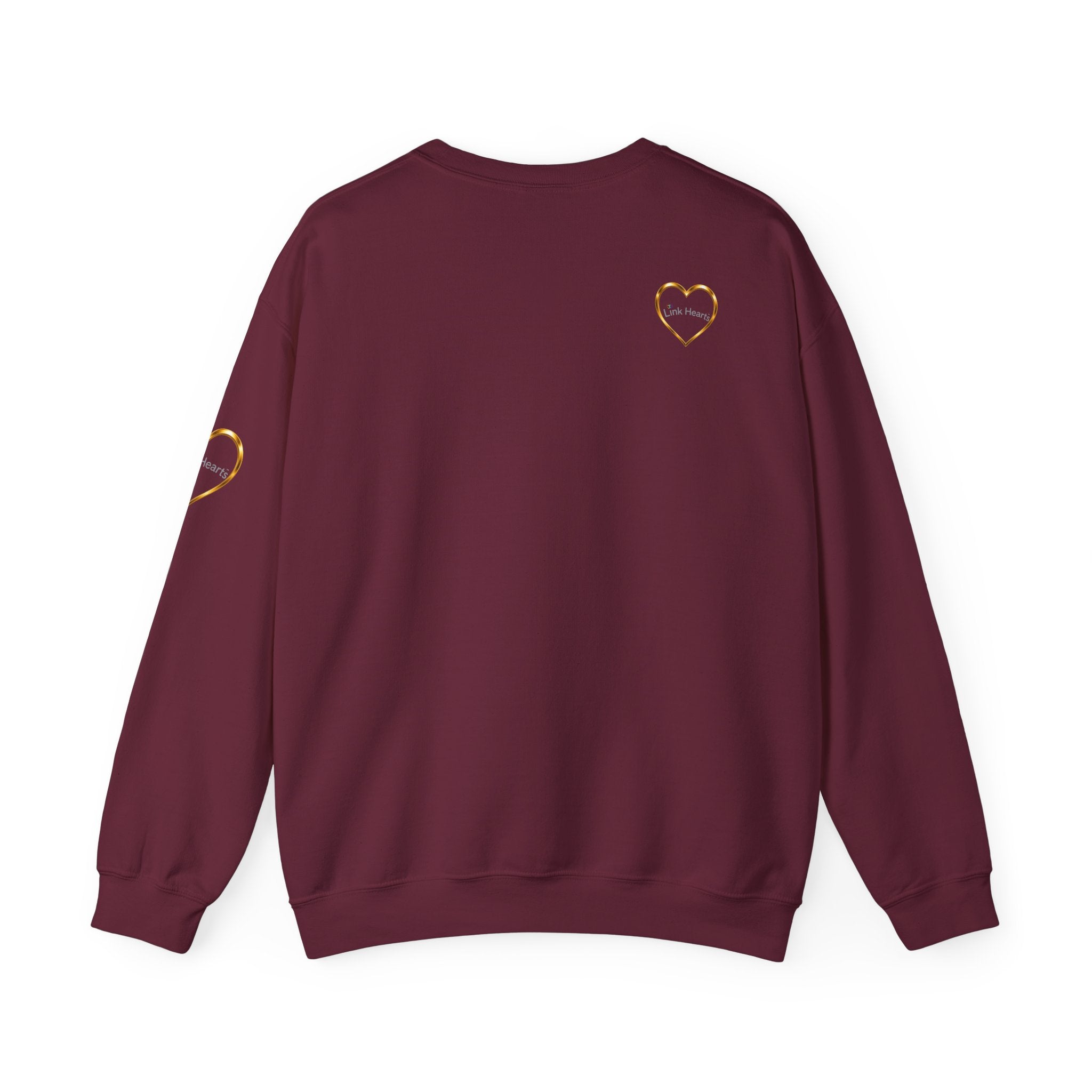 Heart Hands Crewneck Sweatshirt — Rainbow Heart Hand Gesture Pullover