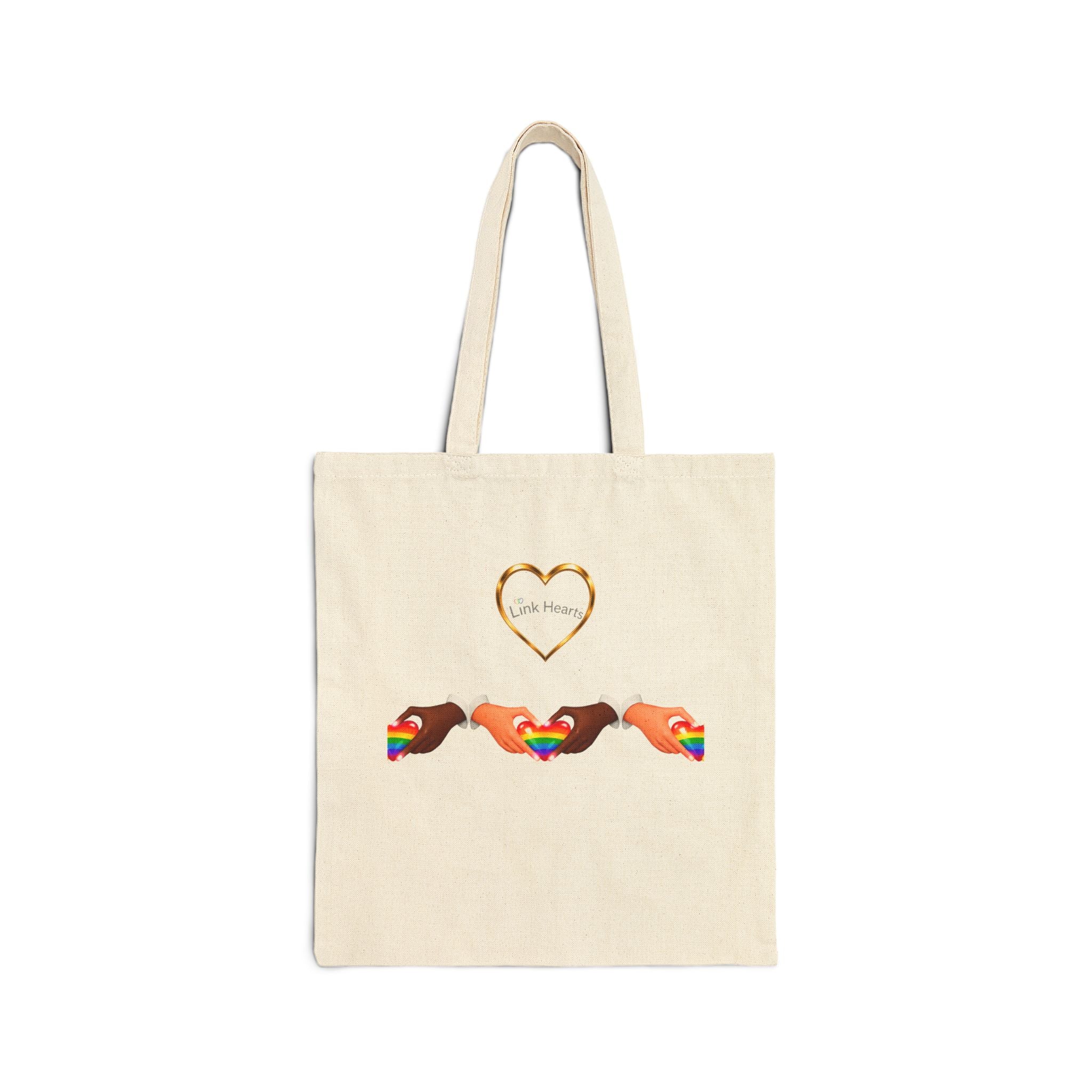 Link Hearts™ - Cotton Canvas Tote Bag