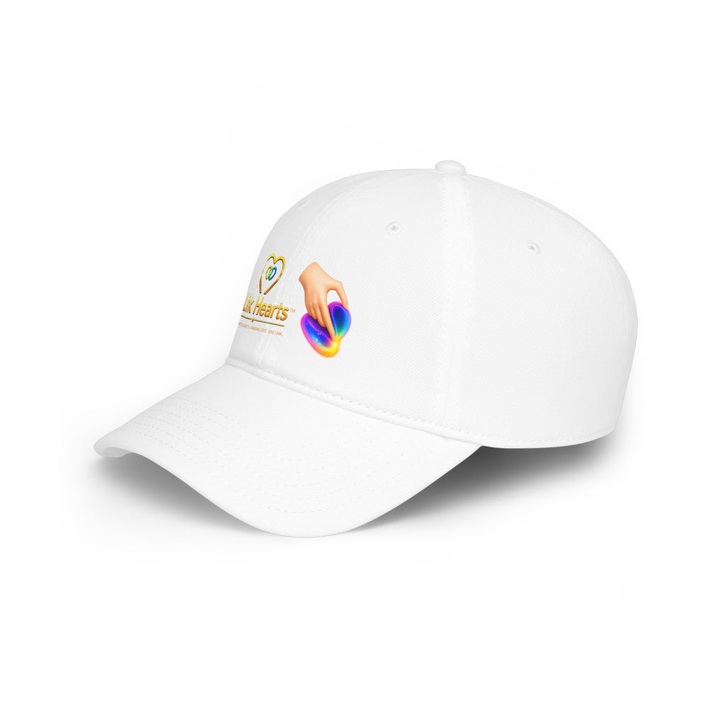Link Hearts Rainbow Heart Embroidered Couples Baseball Cap — Charity Donation Hat