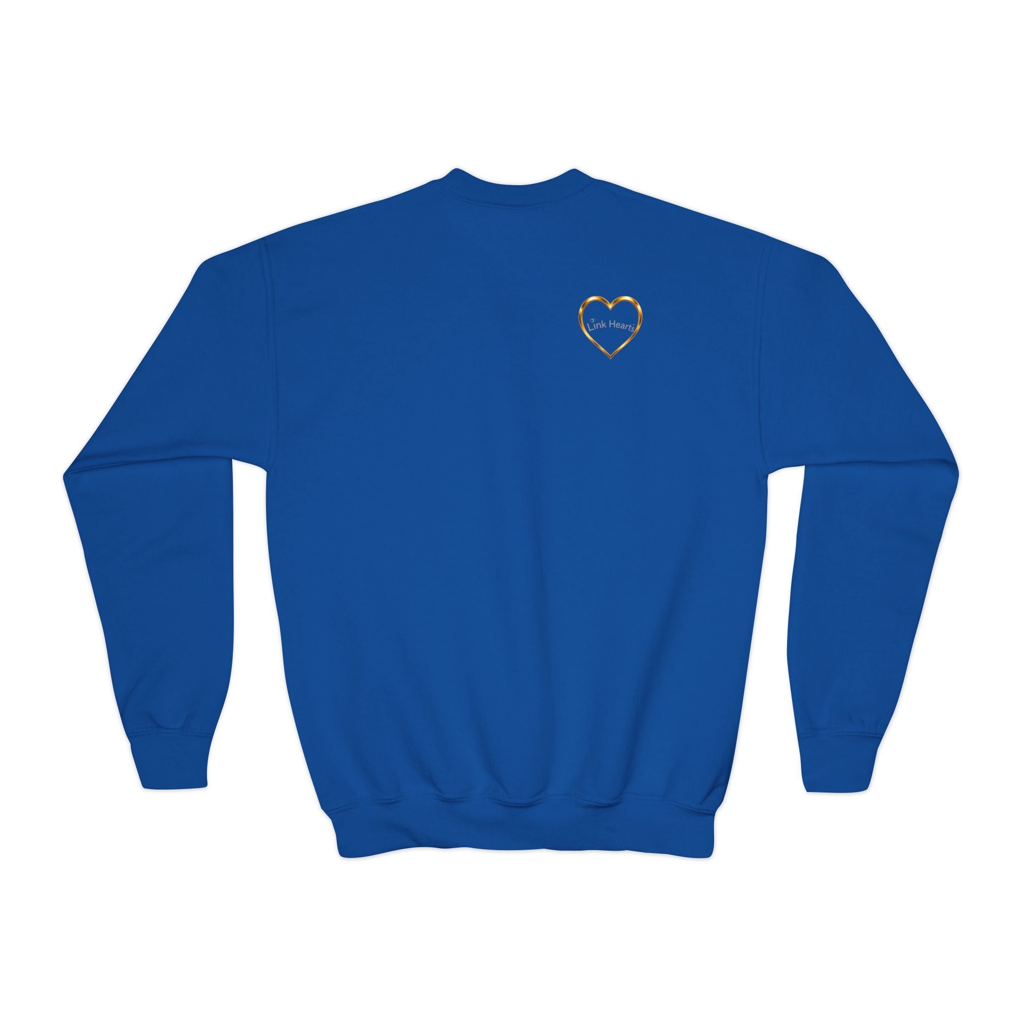 Link Hearts™ Youth Crewneck Sweatshirt — Kids' Heart Link Graphic Pullover