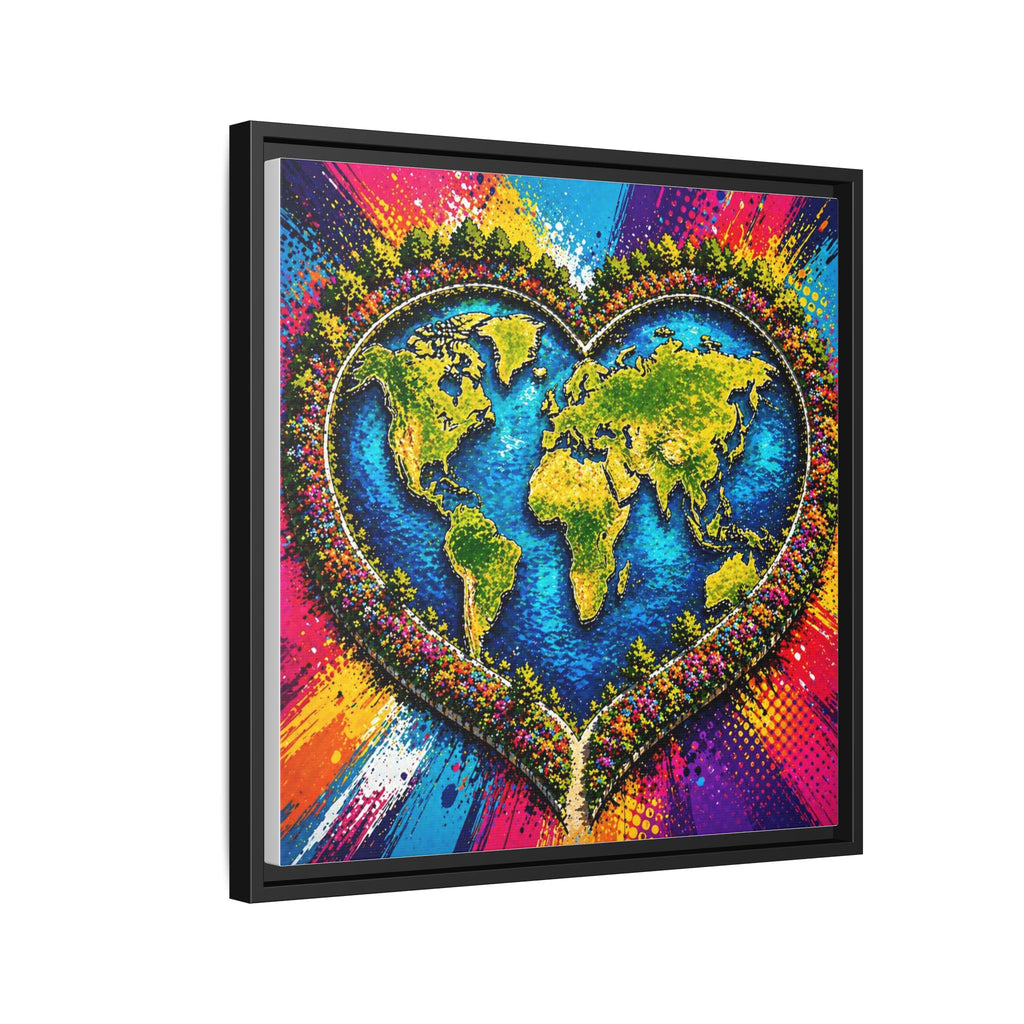 LinkHearts™ Framed Matte Canvas Wall Art — Multi‑Color