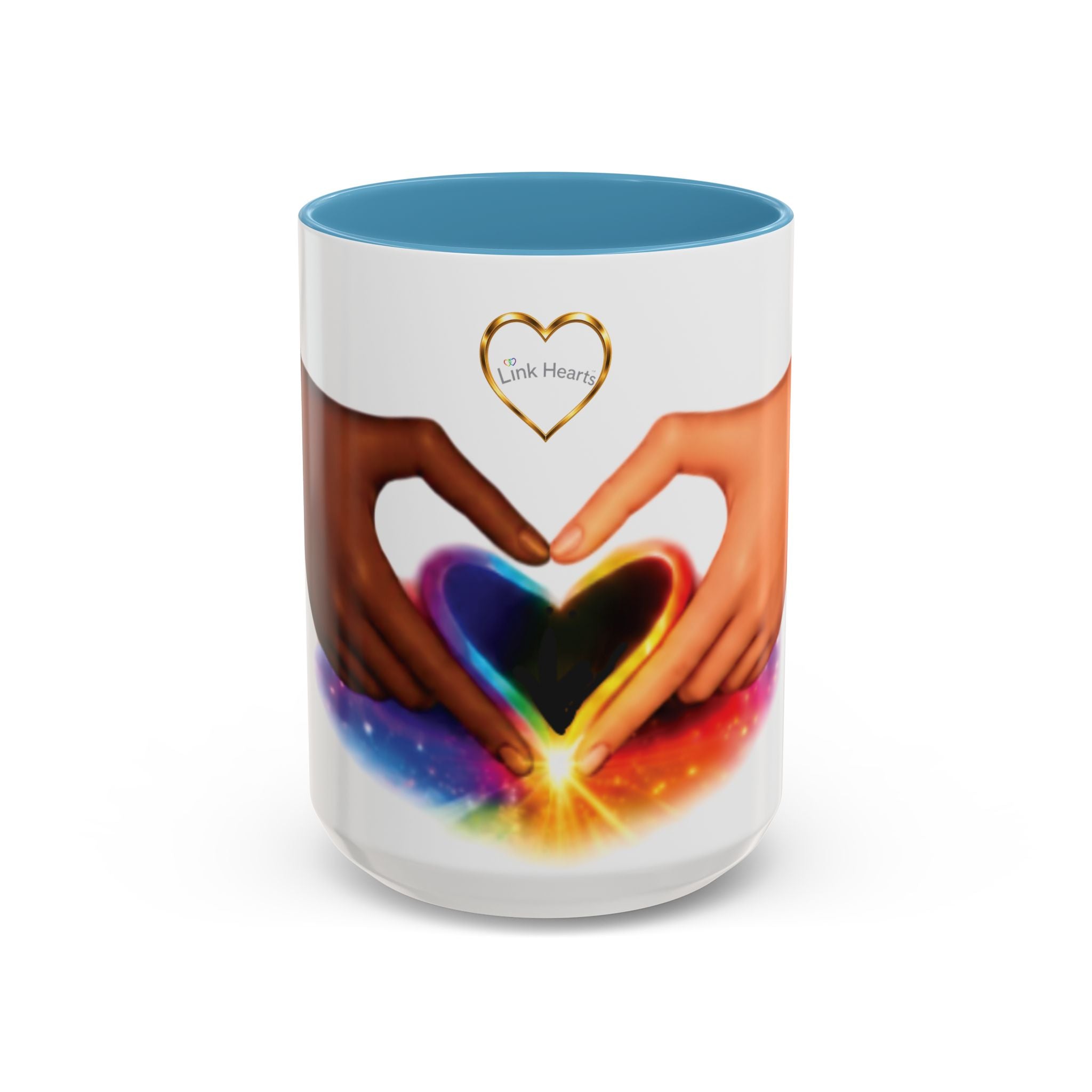 Link Hearts™ - Rainbow Unity Heart Mug.