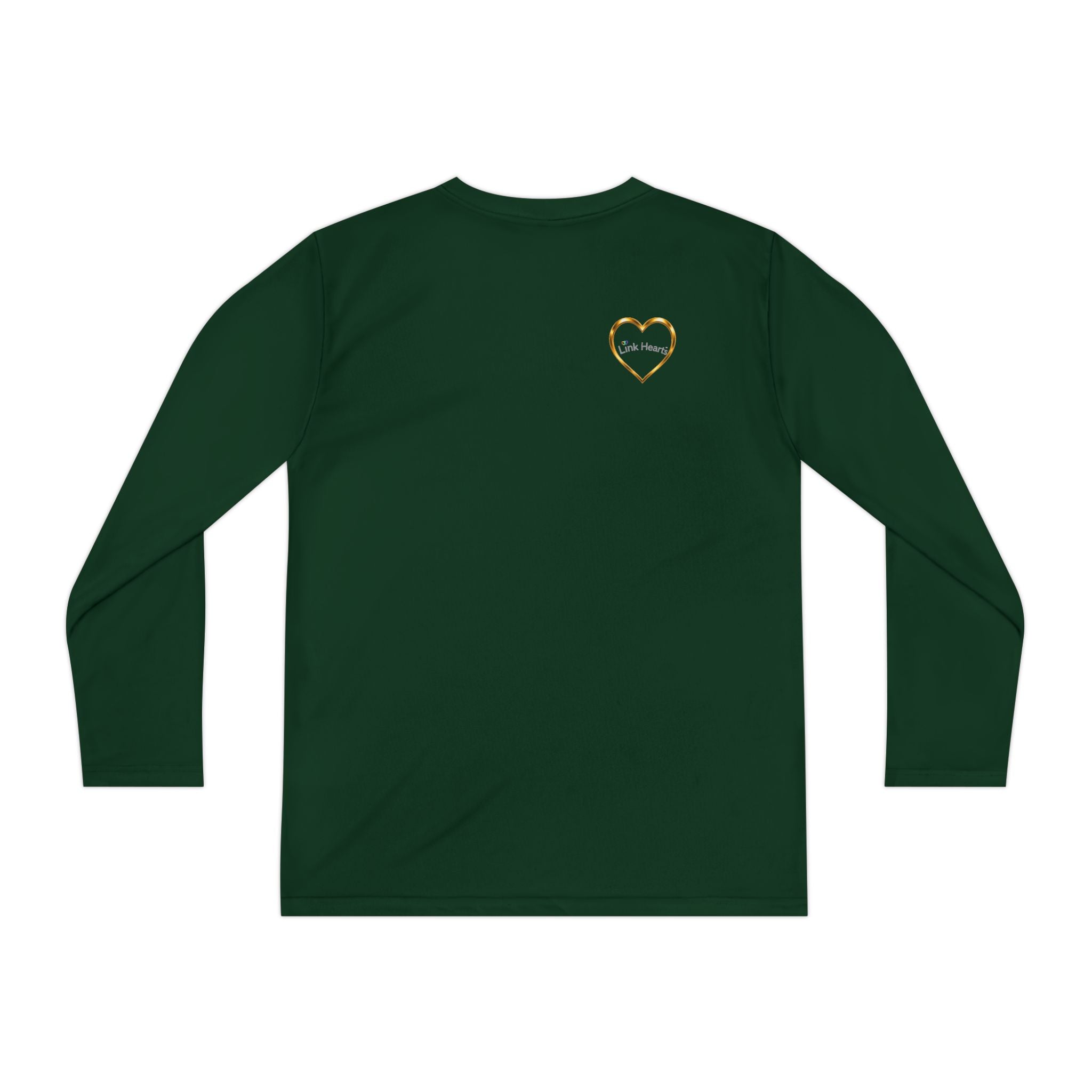 Link Hearts™ Youth Long Sleeve Tee – Rainbow Hand Heart Design (Love Unity)