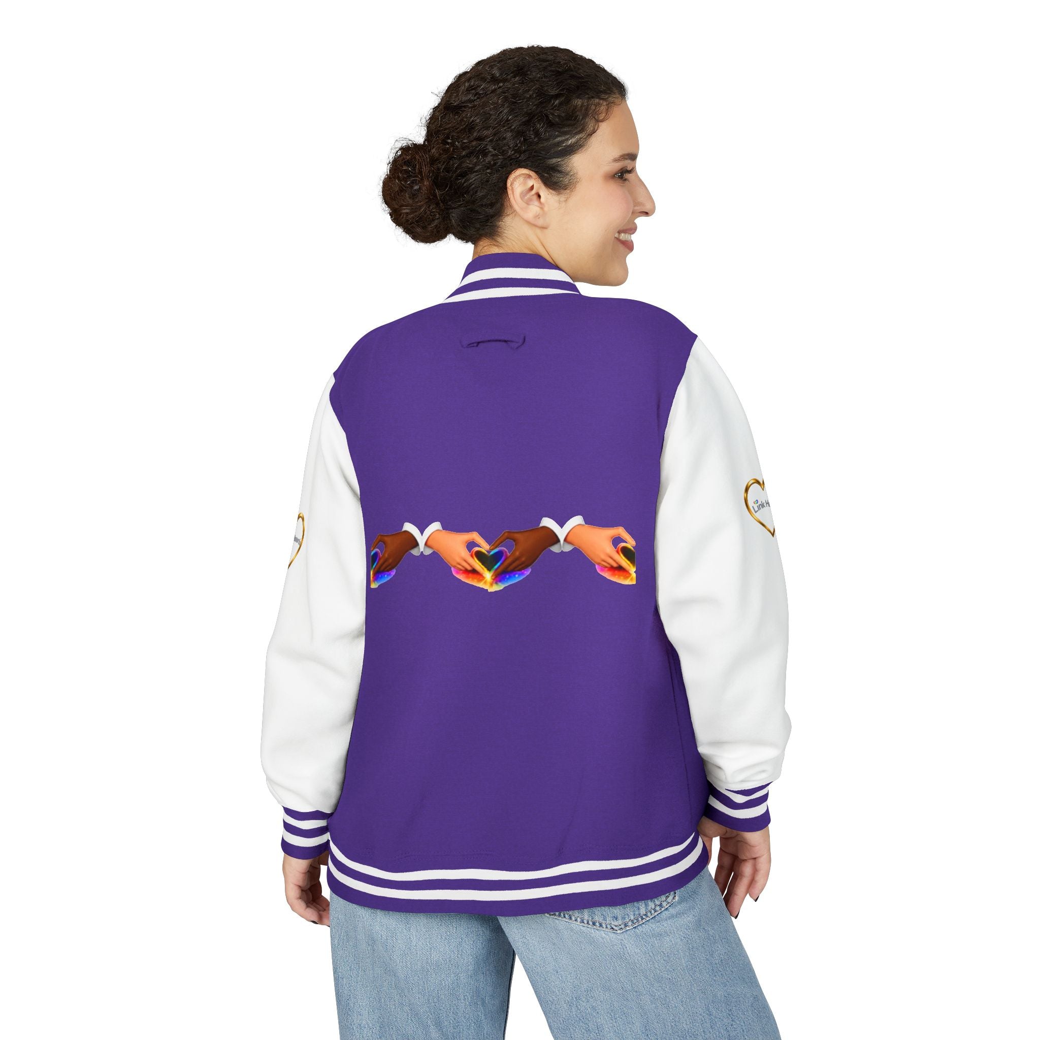 Link Hearts™ Premium Varsity Jacket – Wear the Movement.