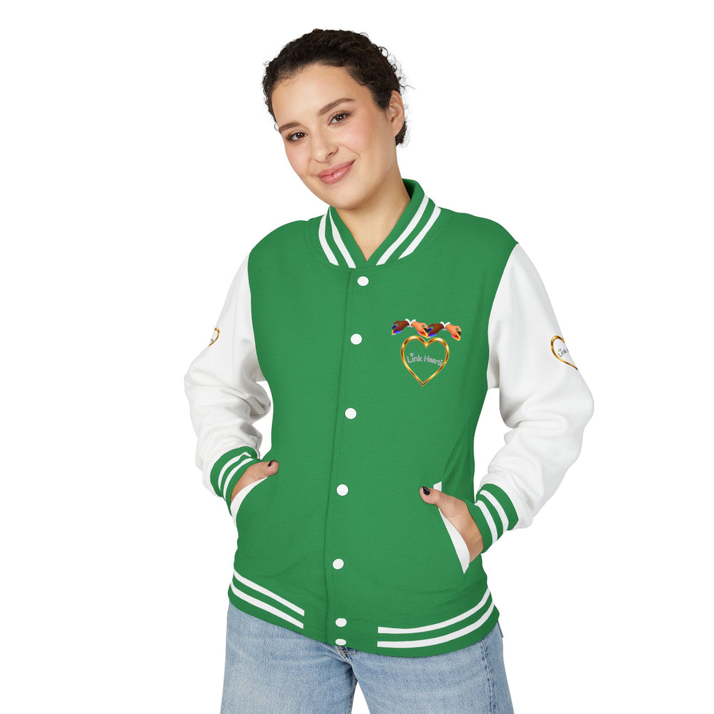 Link Hearts™ Premium Varsity Jacket – Wear the Movement.