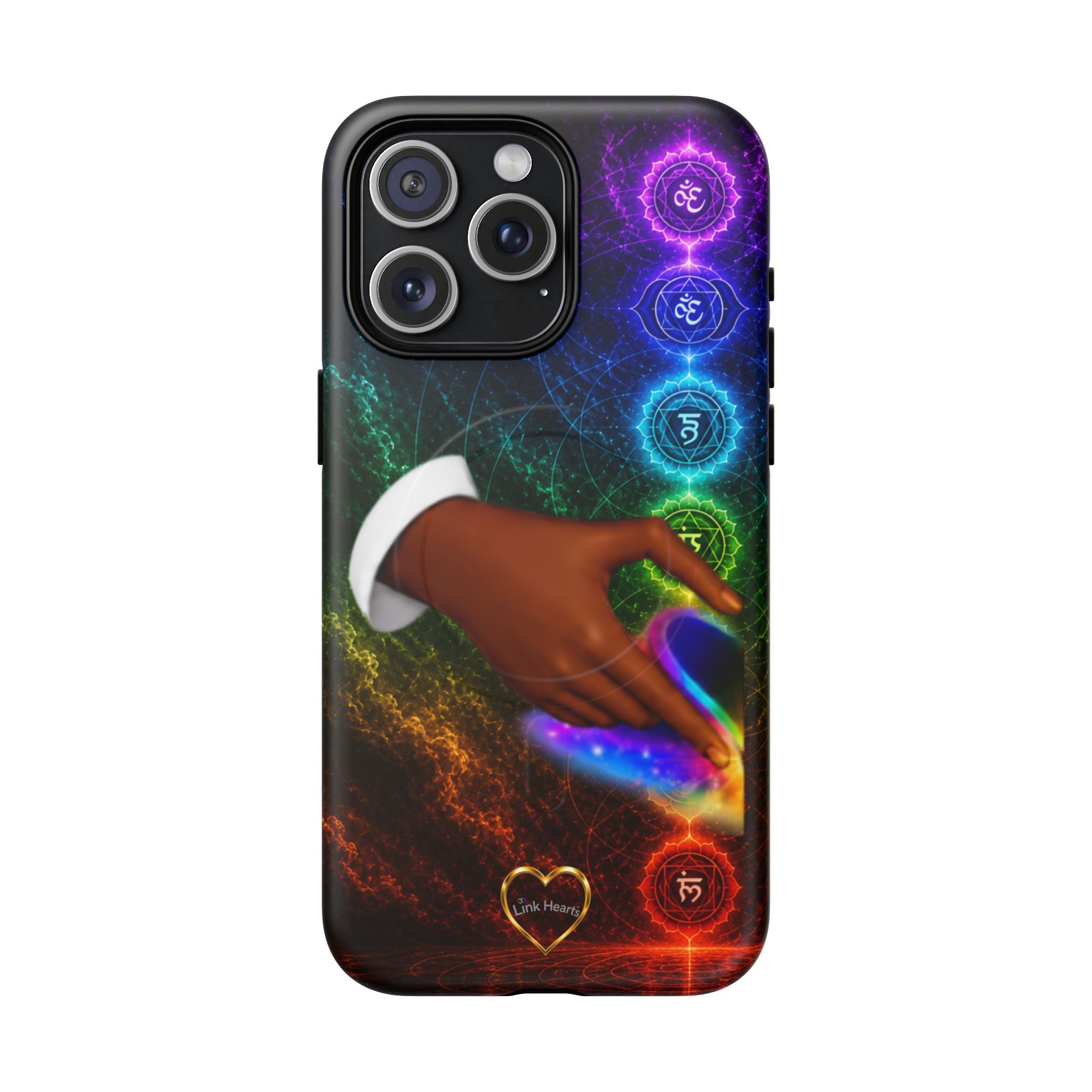Link Hearts™ Cosmic Energy Phone Case - Chakra Healing Magnetic Phone Case