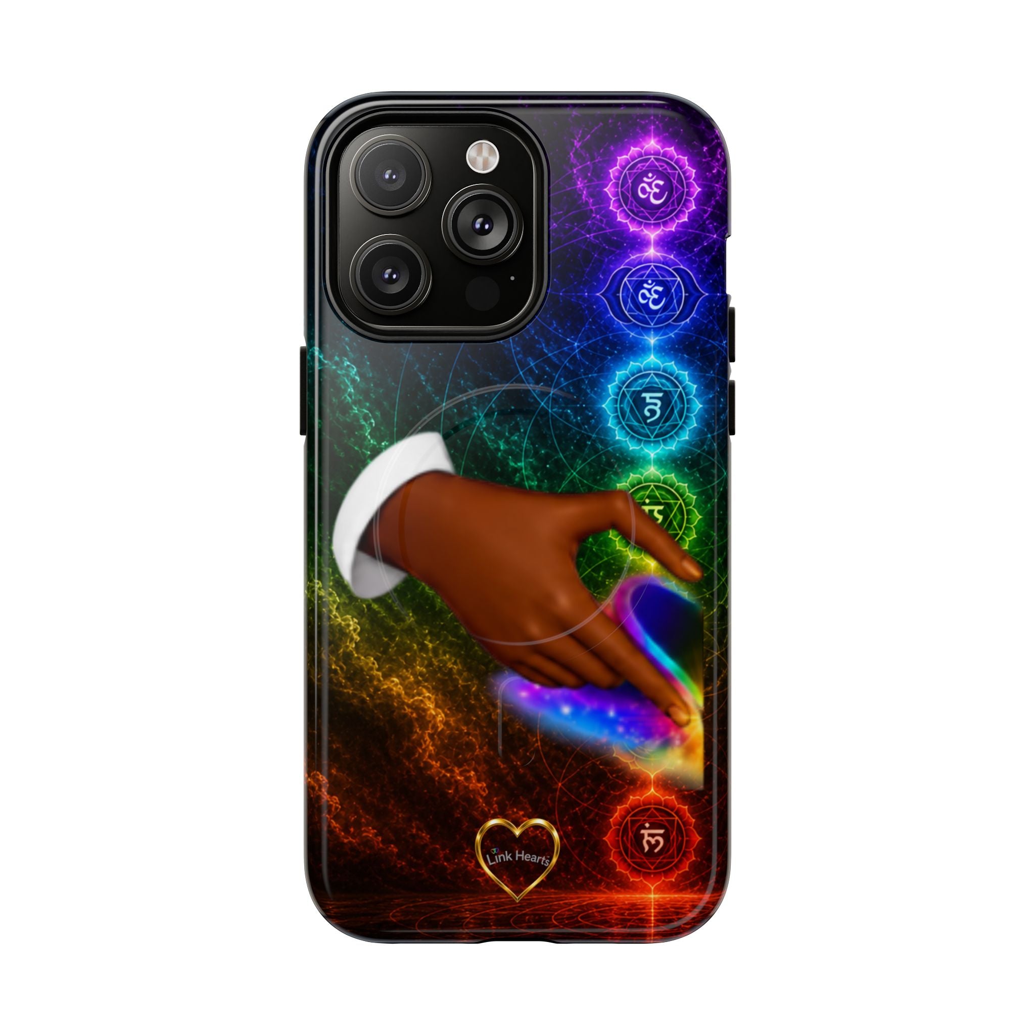 Link Hearts™ Cosmic Energy Phone Case - Chakra Healing Magnetic Phone Case