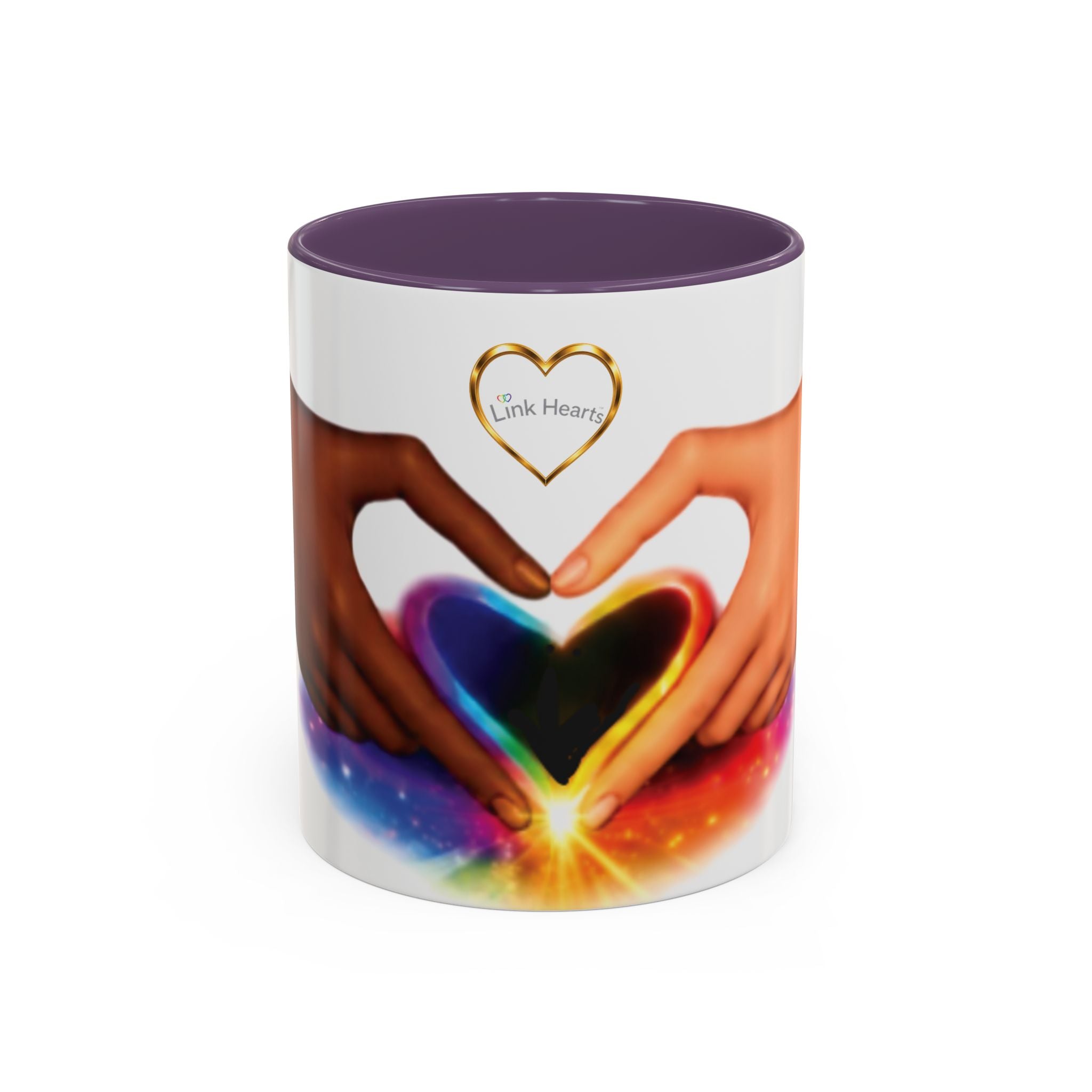 Link Hearts™ - Rainbow Unity Heart Mug.