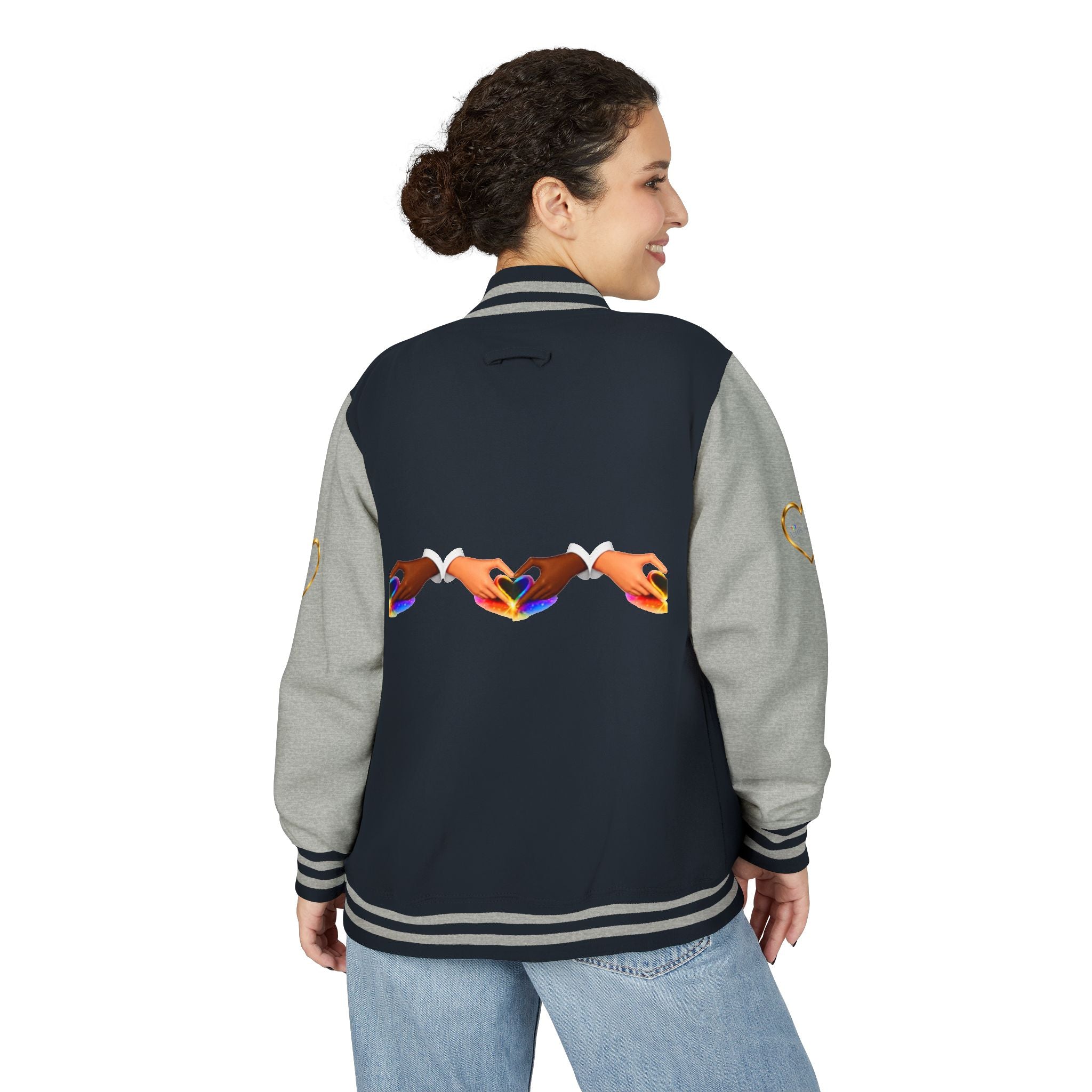 Link Hearts™ Premium Varsity Jacket – Wear the Movement.