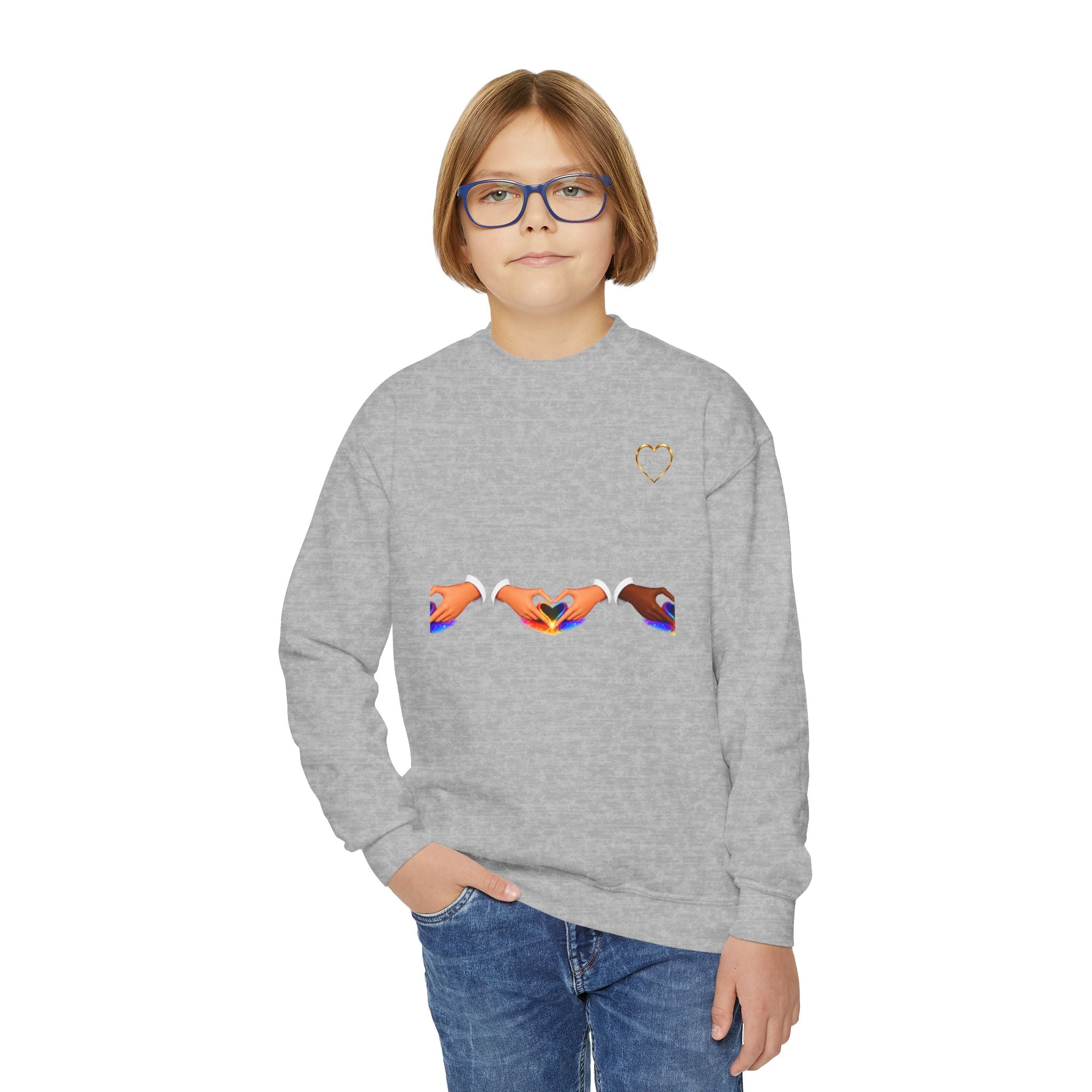 Link Hearts™ Unity Crewneck Sweatshirt — Youth Crewneck