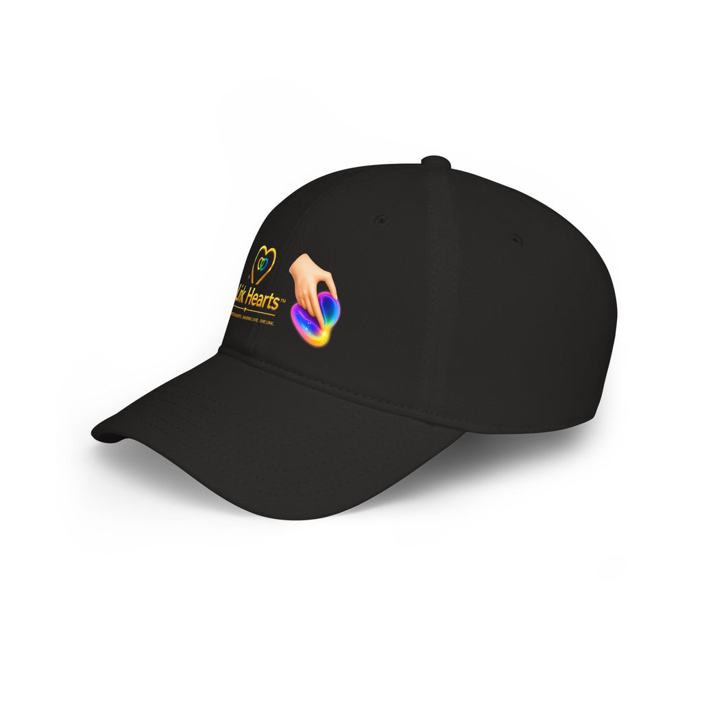 Link Hearts Rainbow Heart Embroidered Couples Baseball Cap — Charity Donation Hat