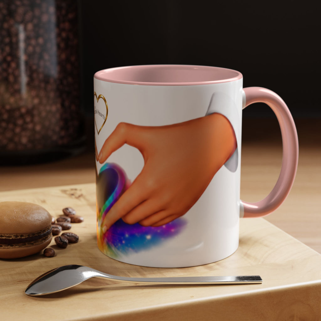 Link Hearts™ - Rainbow Heart Mug.
