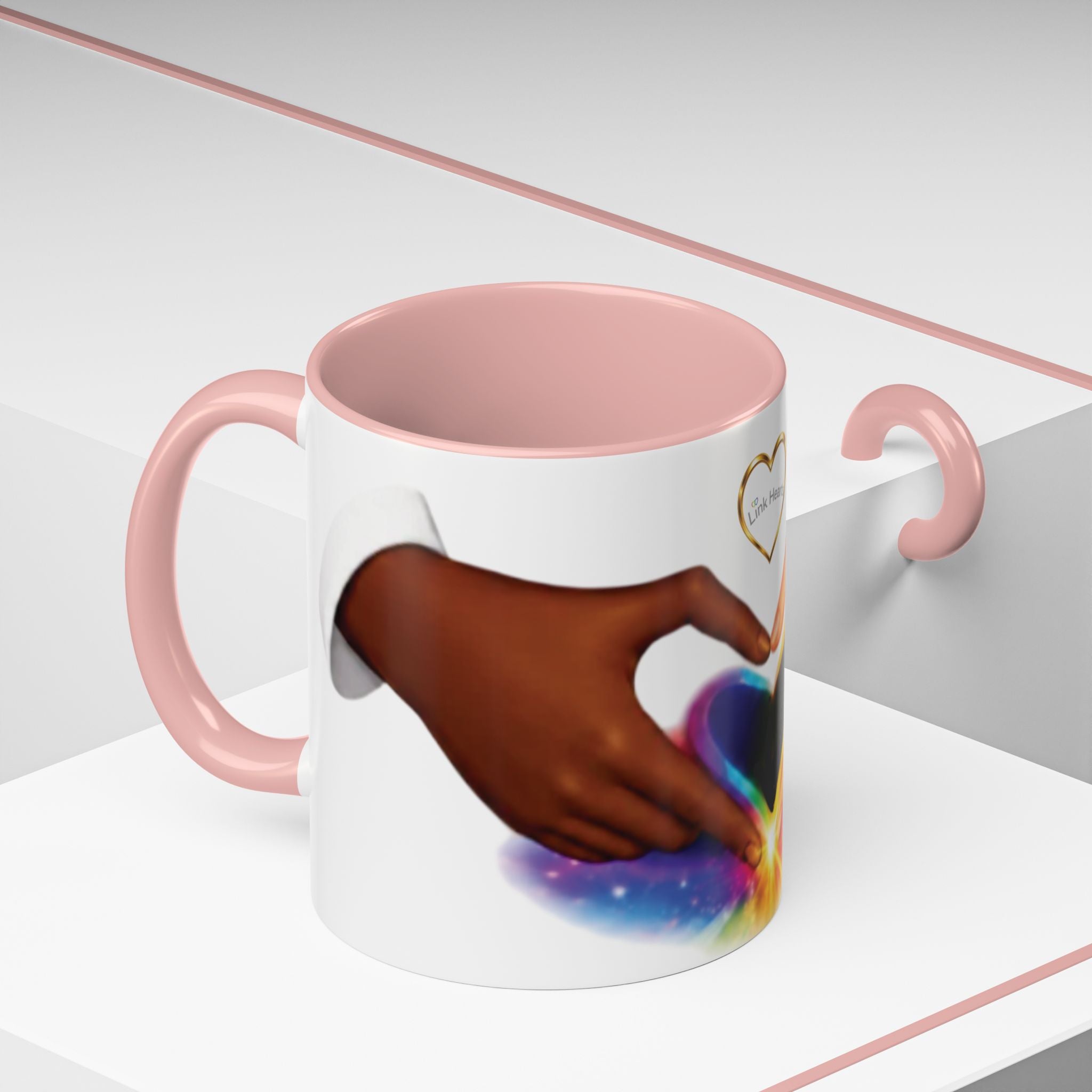 Link Hearts™ - Rainbow Unity Heart Mug.