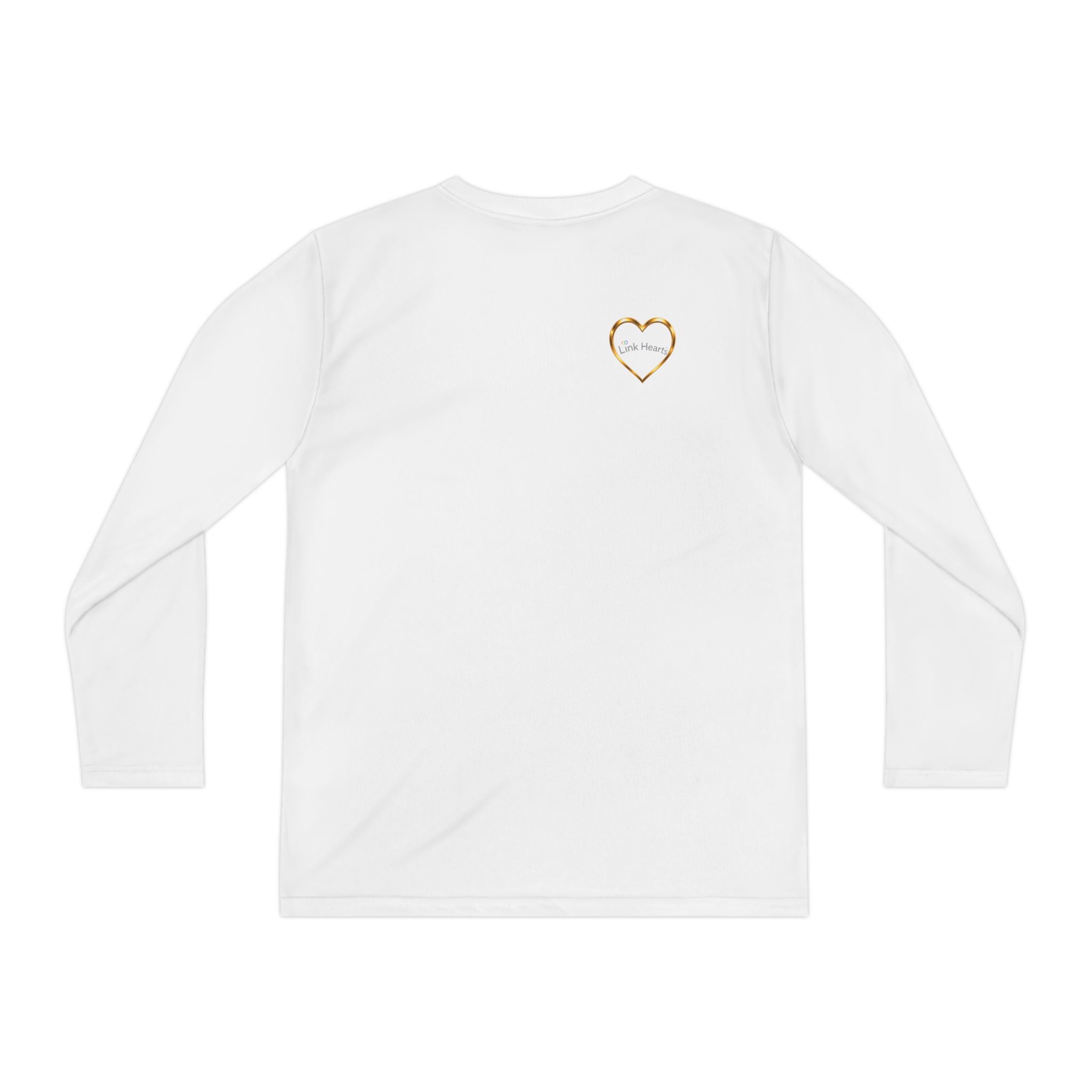 Link Hearts™ Youth Long Sleeve Tee – Rainbow Hand Heart Design (Love Unity)
