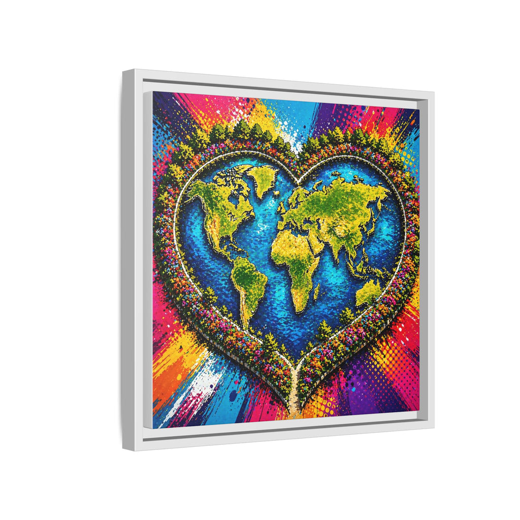 LinkHearts™ Framed Matte Canvas Wall Art — Multi‑Color