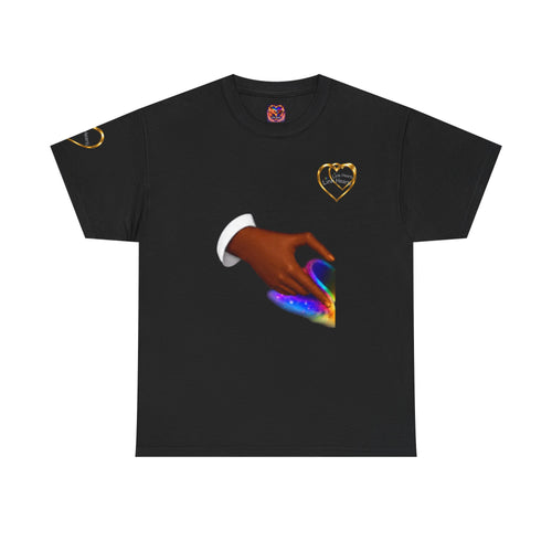 Link Hearts Unity Tee — Matching Rainbow Heart Couple Shirt (Love Wins)