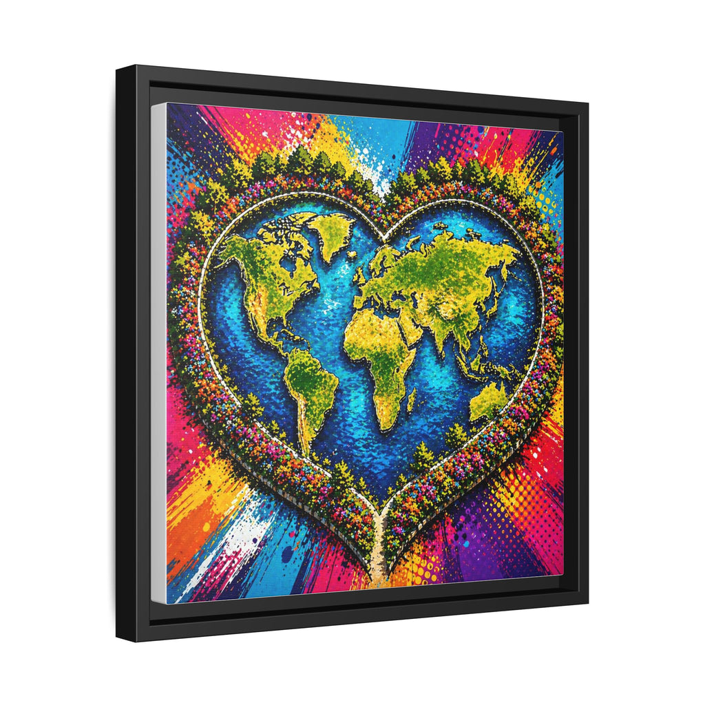 LinkHearts™ Framed Matte Canvas Wall Art — Multi‑Color