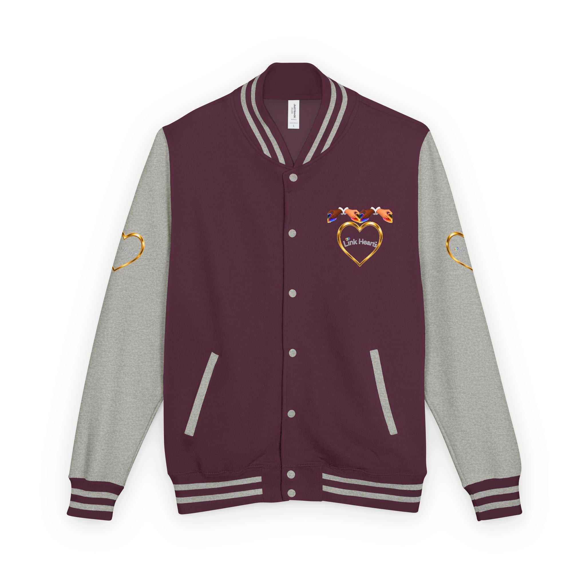 Link Hearts™ Premium Varsity Jacket – Wear the Movement.