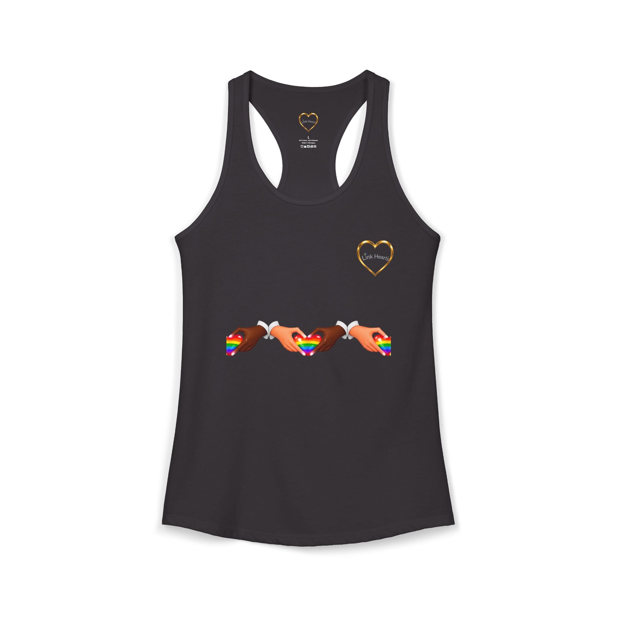 Link Hearts™ Women’s Ideal Racerback Tank – Wear Unity With Every Move.