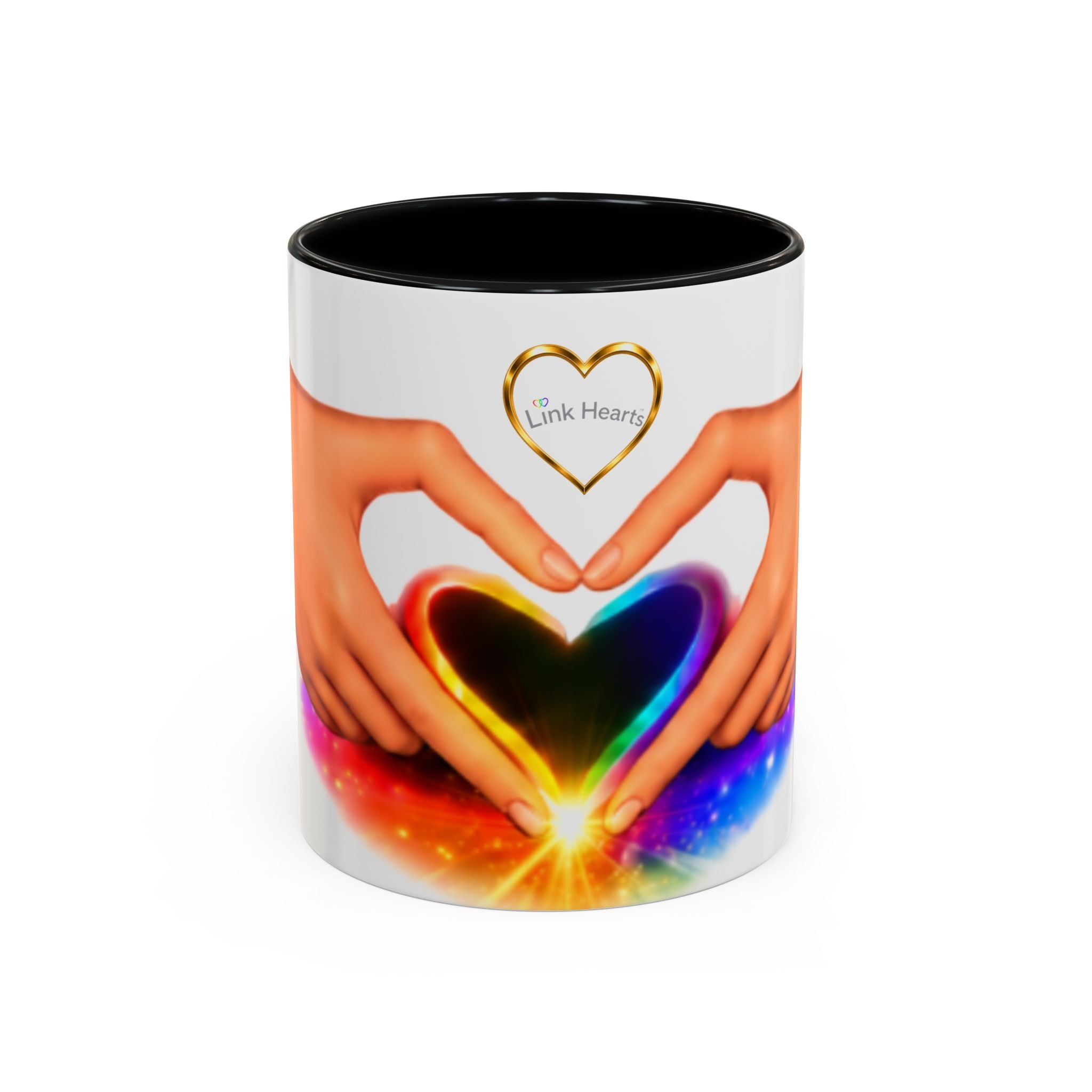 Link Hearts™ - Rainbow Heart Mug.
