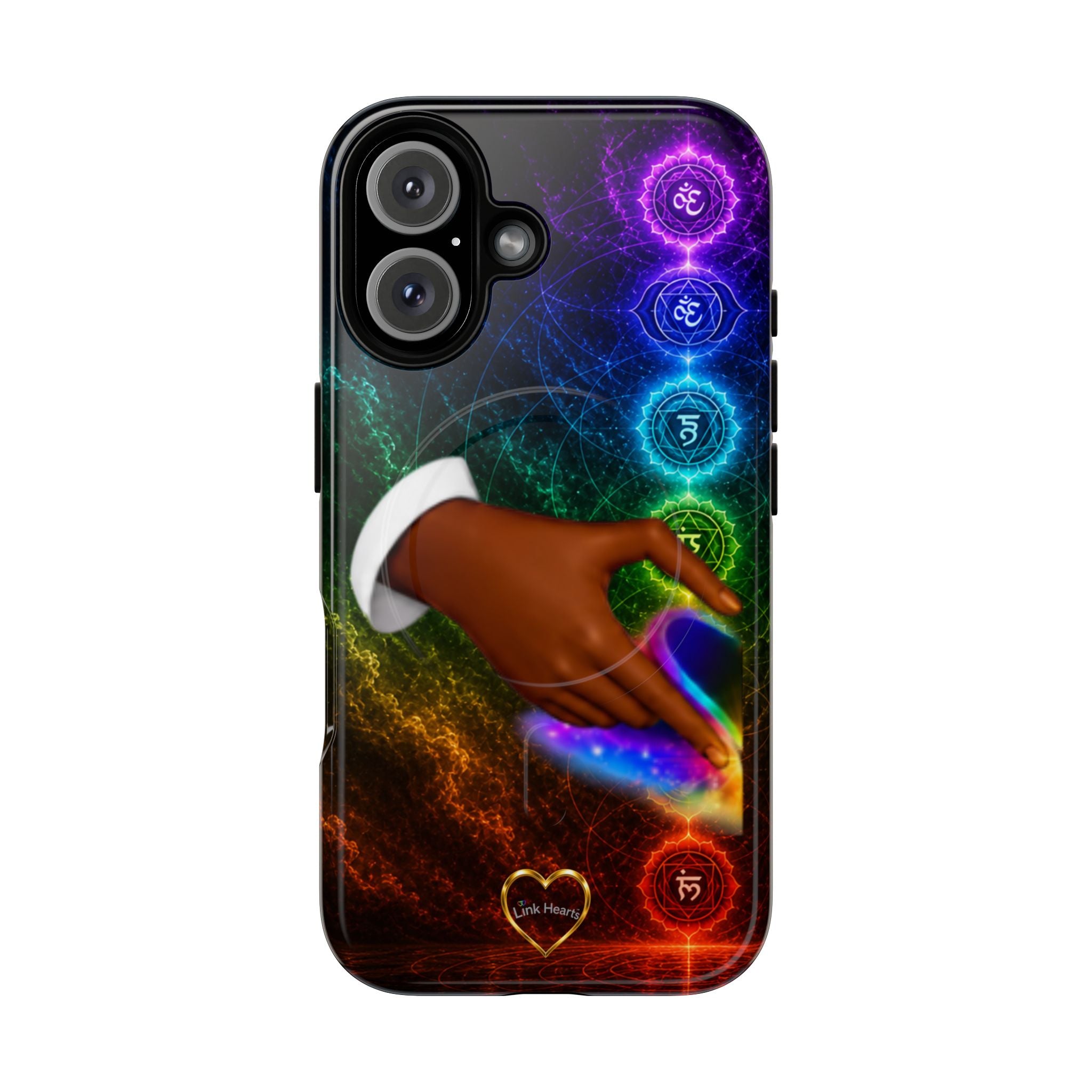 Link Hearts™ Cosmic Energy Phone Case - Chakra Healing Magnetic Phone Case