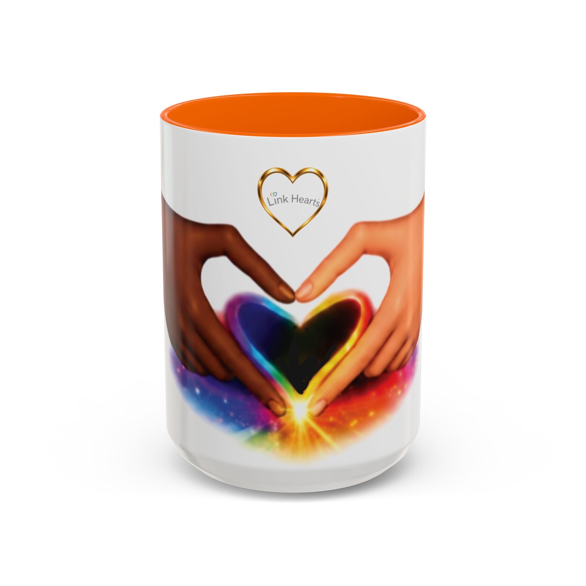 Link Hearts™ - Rainbow Unity Heart Mug.