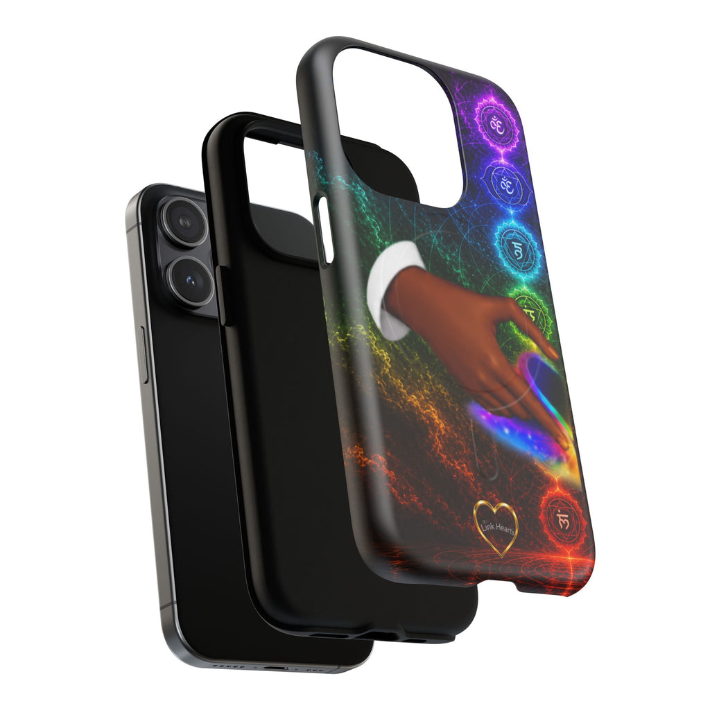 Link Hearts™ Cosmic Energy Phone Case - Chakra Healing Magnetic Phone Case