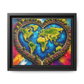 LinkHearts™ Framed Matte Canvas Wall Art — Multi‑Color