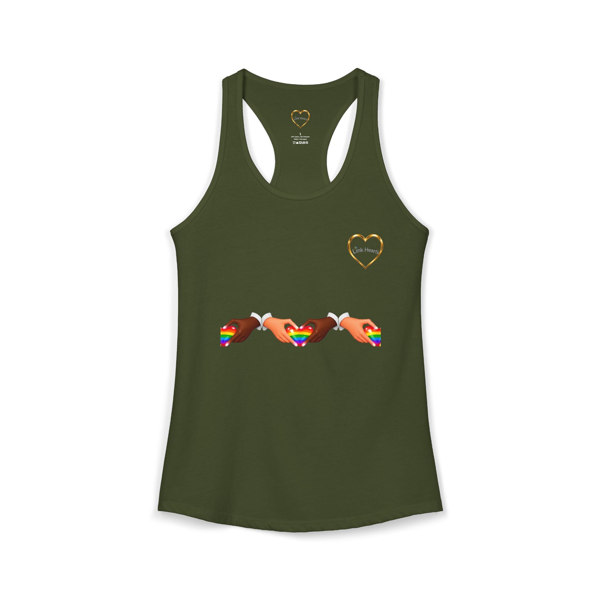 Link Hearts™ Women’s Ideal Racerback Tank – Wear Unity With Every Move.