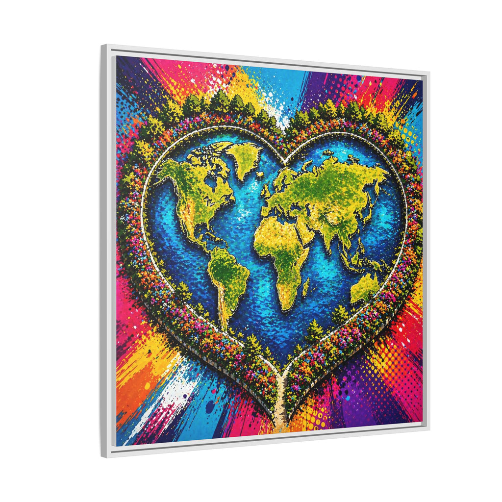 LinkHearts™ Framed Matte Canvas Wall Art — Multi‑Color