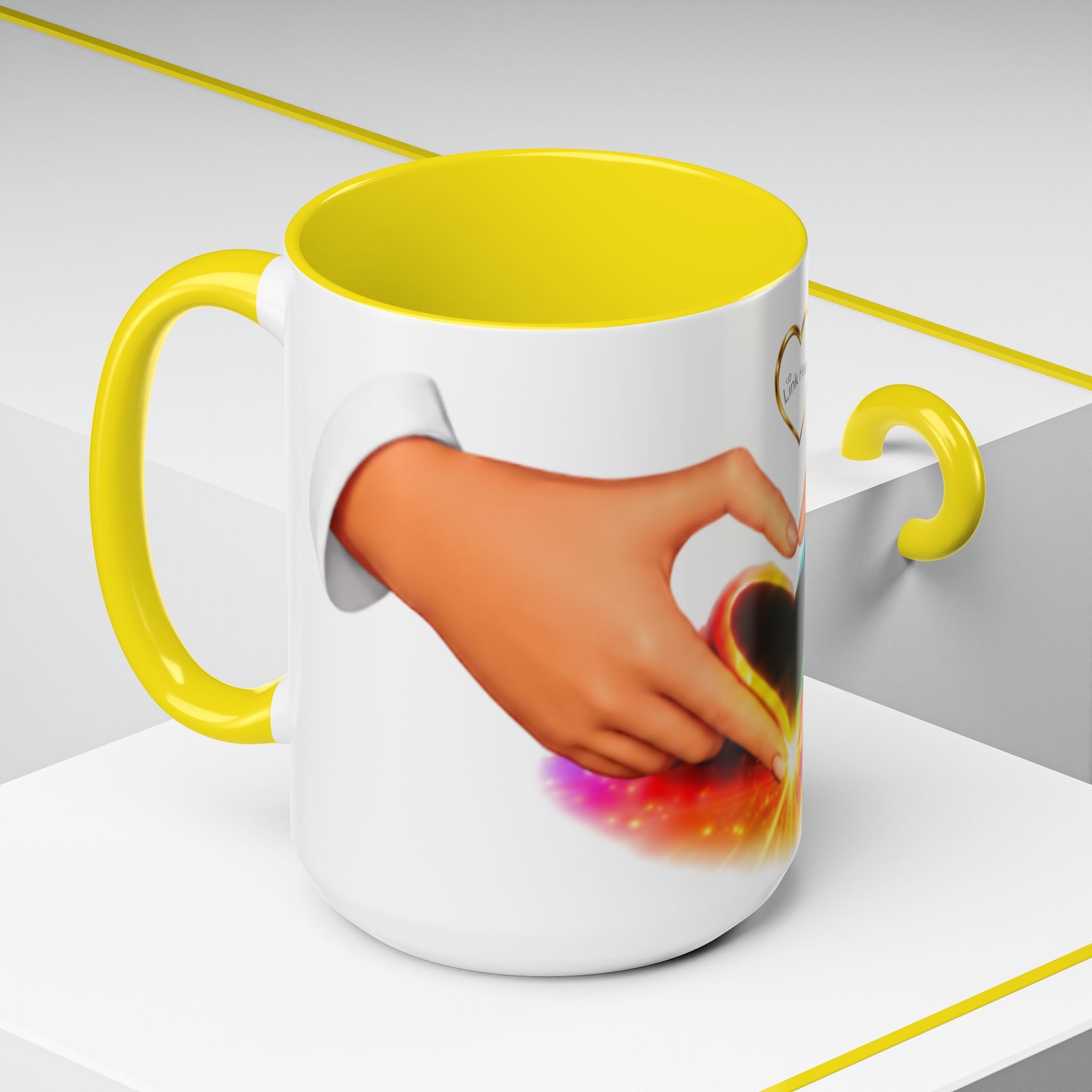 Link Hearts™ - Rainbow Heart Mug.
