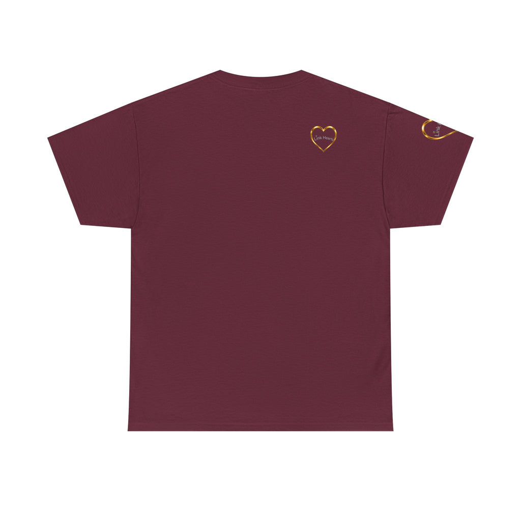 Link Hearts Unity Tee — Matching Rainbow Heart Couple Shirt (Love Wins)
