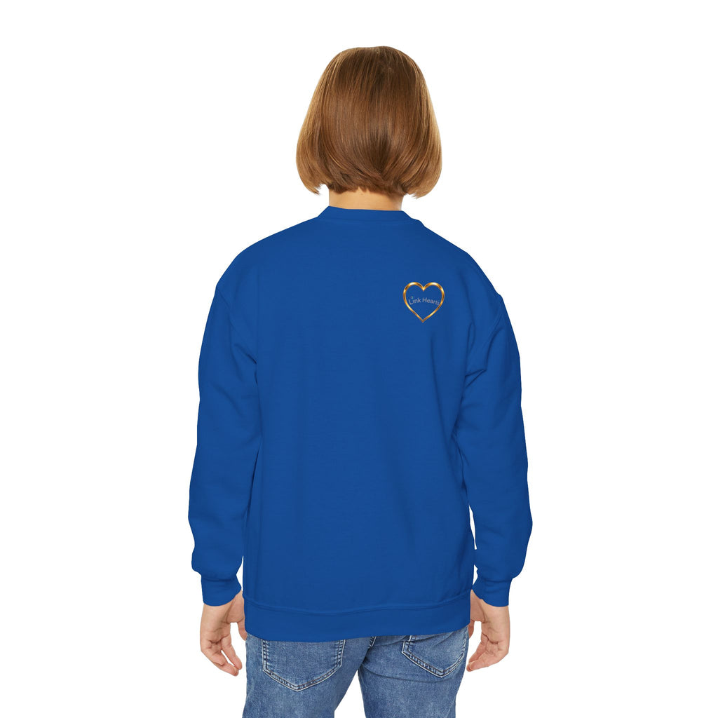 Link Hearts™ Youth Crewneck Sweatshirt — Kids' Heart Link Graphic Pullover