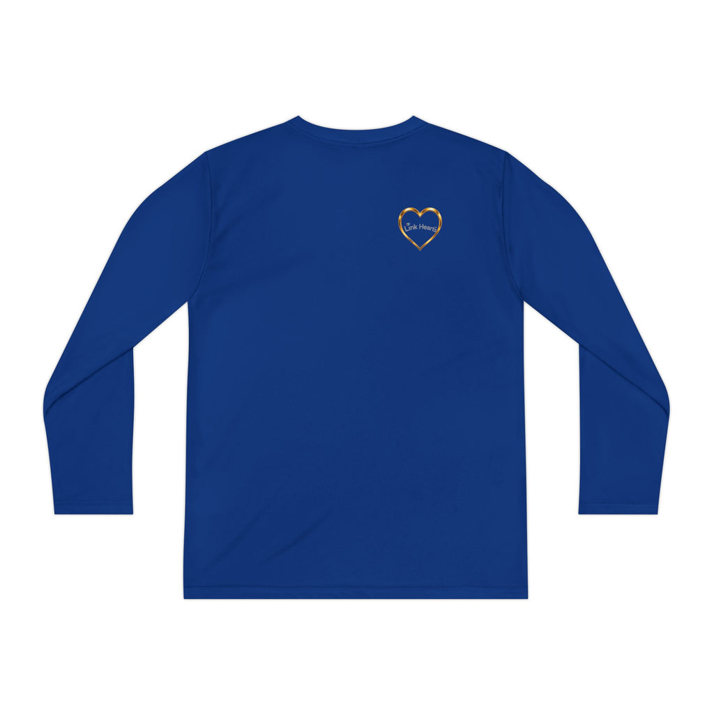 Link Hearts™ Youth Long Sleeve Tee – Rainbow Hand Heart Design (Love Unity)