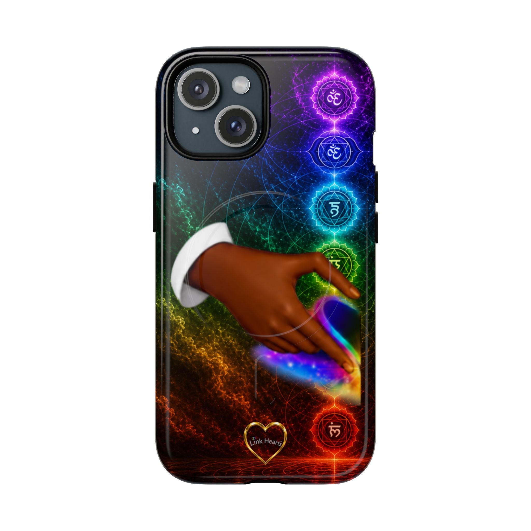 Link Hearts™ Cosmic Energy Phone Case - Chakra Healing Magnetic Phone Case