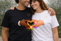 Link Hearts™ Unity Couples T-Shirt — Matching Couple Tee