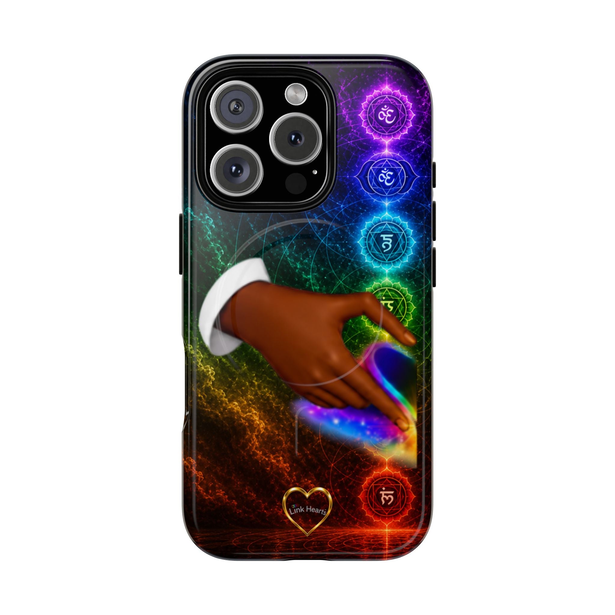 Link Hearts™ Cosmic Energy Phone Case - Chakra Healing Magnetic Phone Case