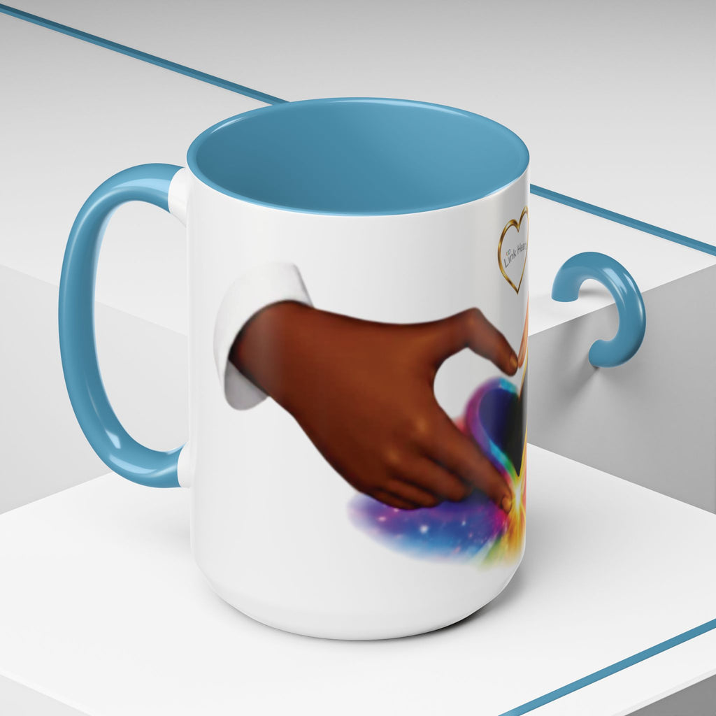 Link Hearts™ - Rainbow Unity Heart Mug.