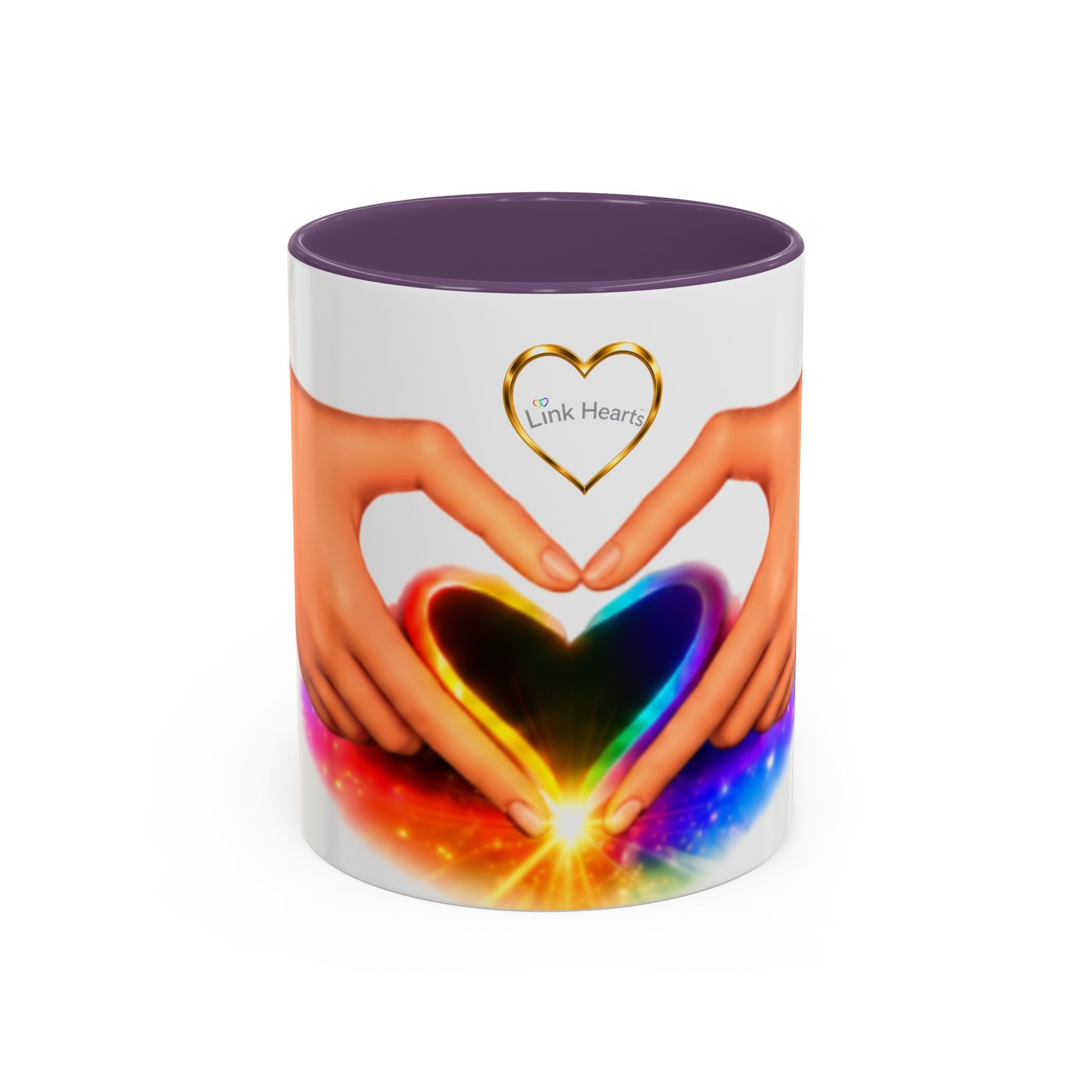 Link Hearts™ - Rainbow Heart Mug.
