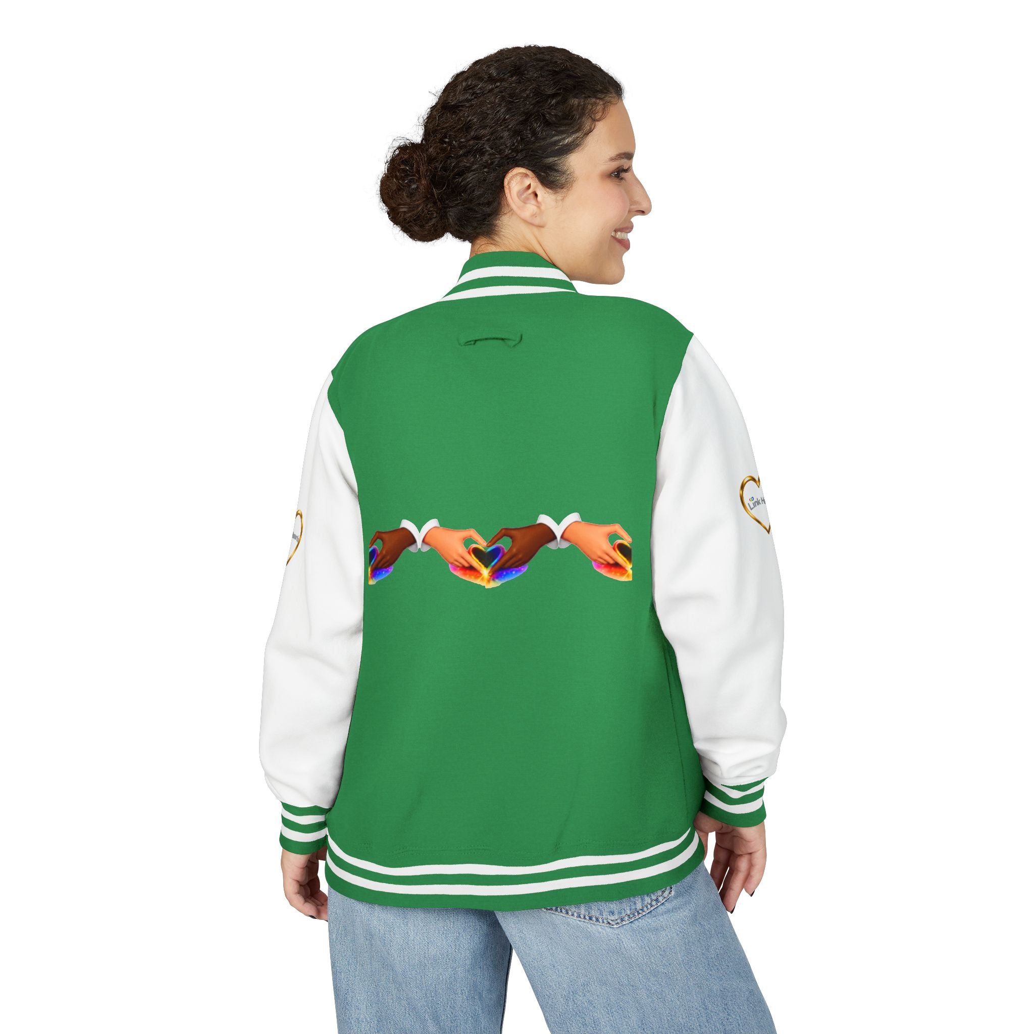 Link Hearts™ Premium Varsity Jacket – Wear the Movement.