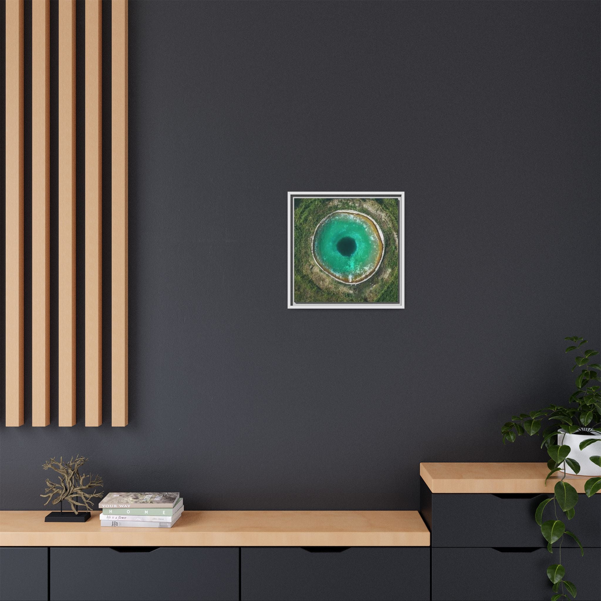 LinkHearts™ 'Sink Hole' Matte Canvas Framed Wall Art